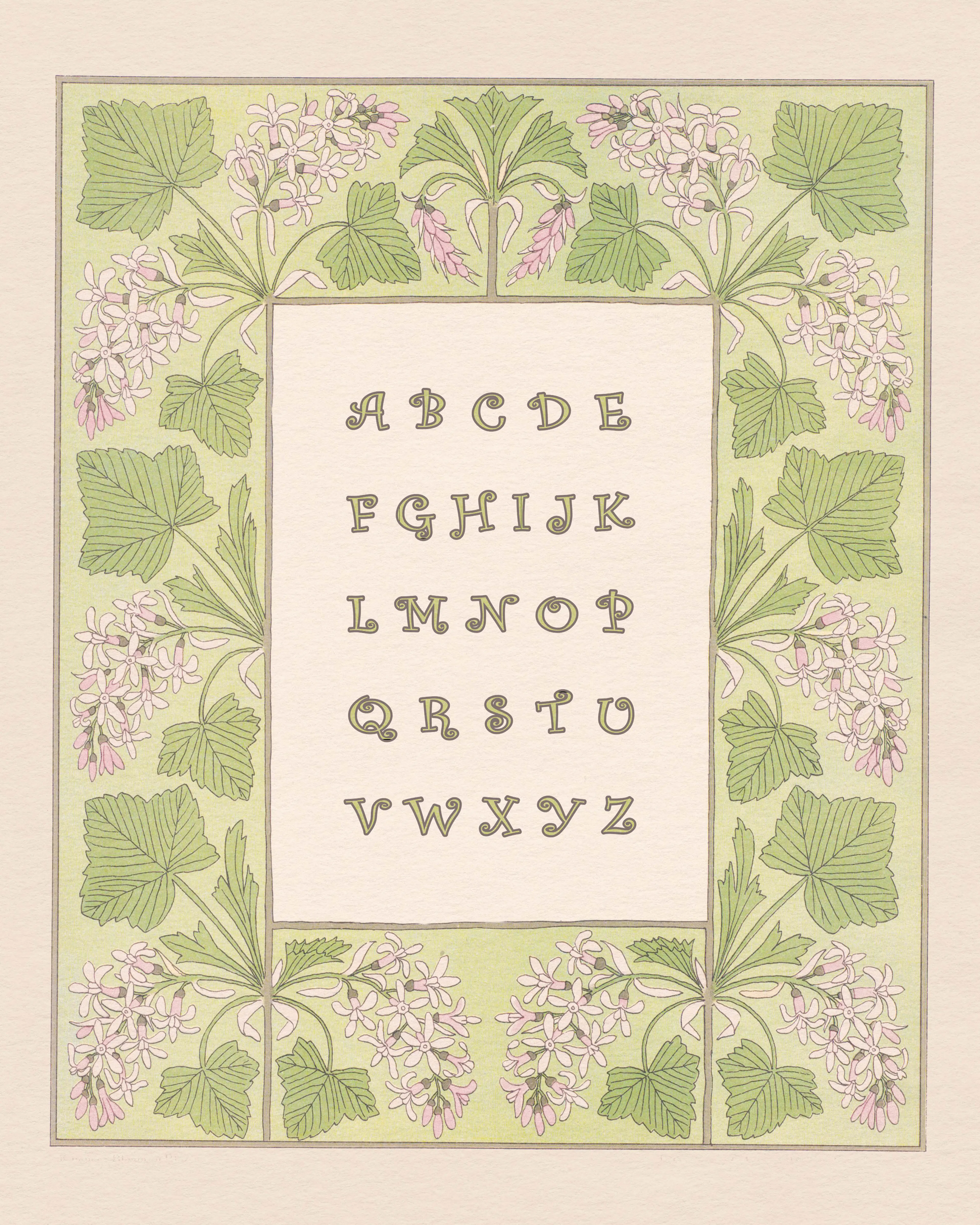 Vintage Aakkoset Juliste 0