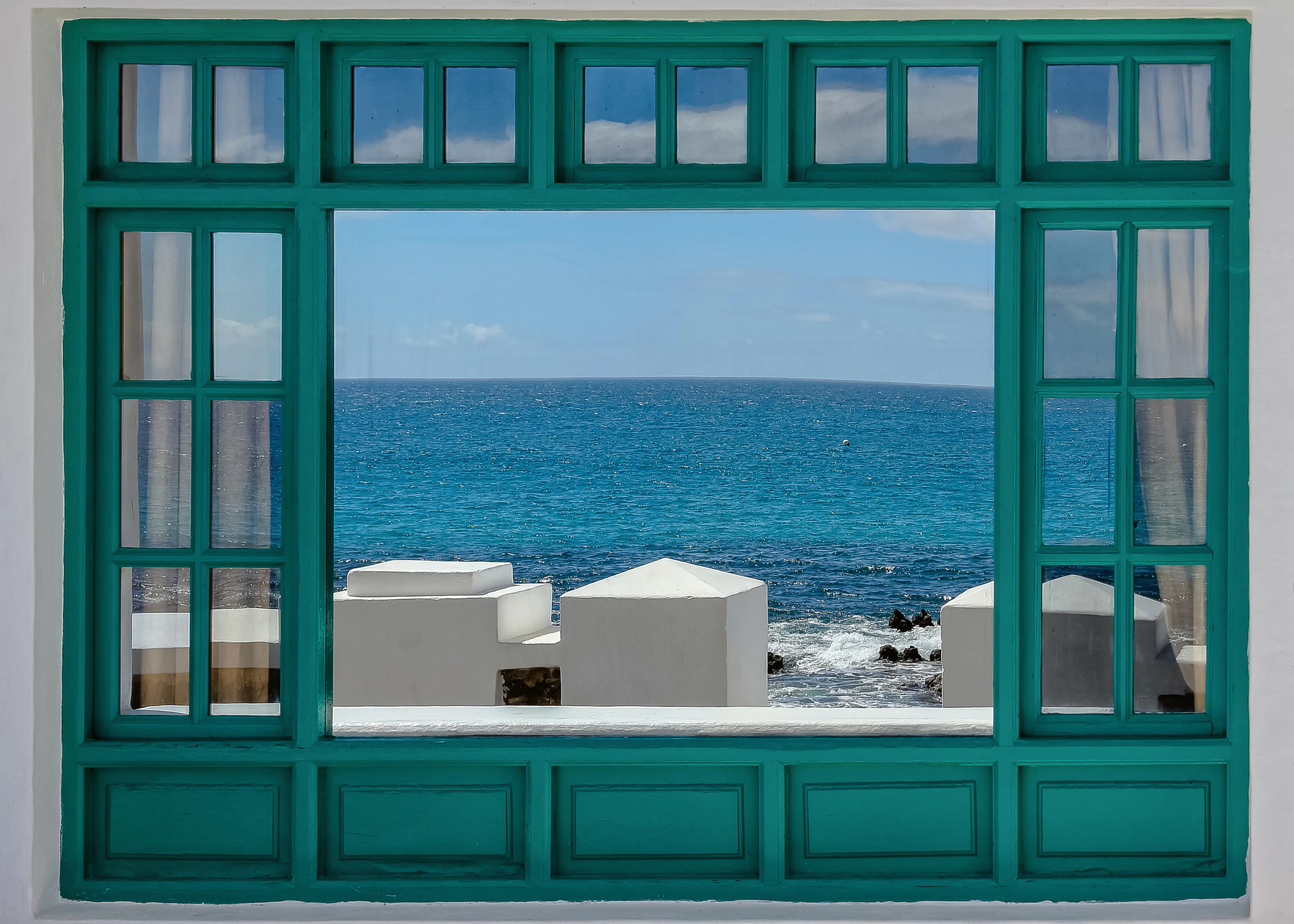 Vue Océan Teal Poster 0