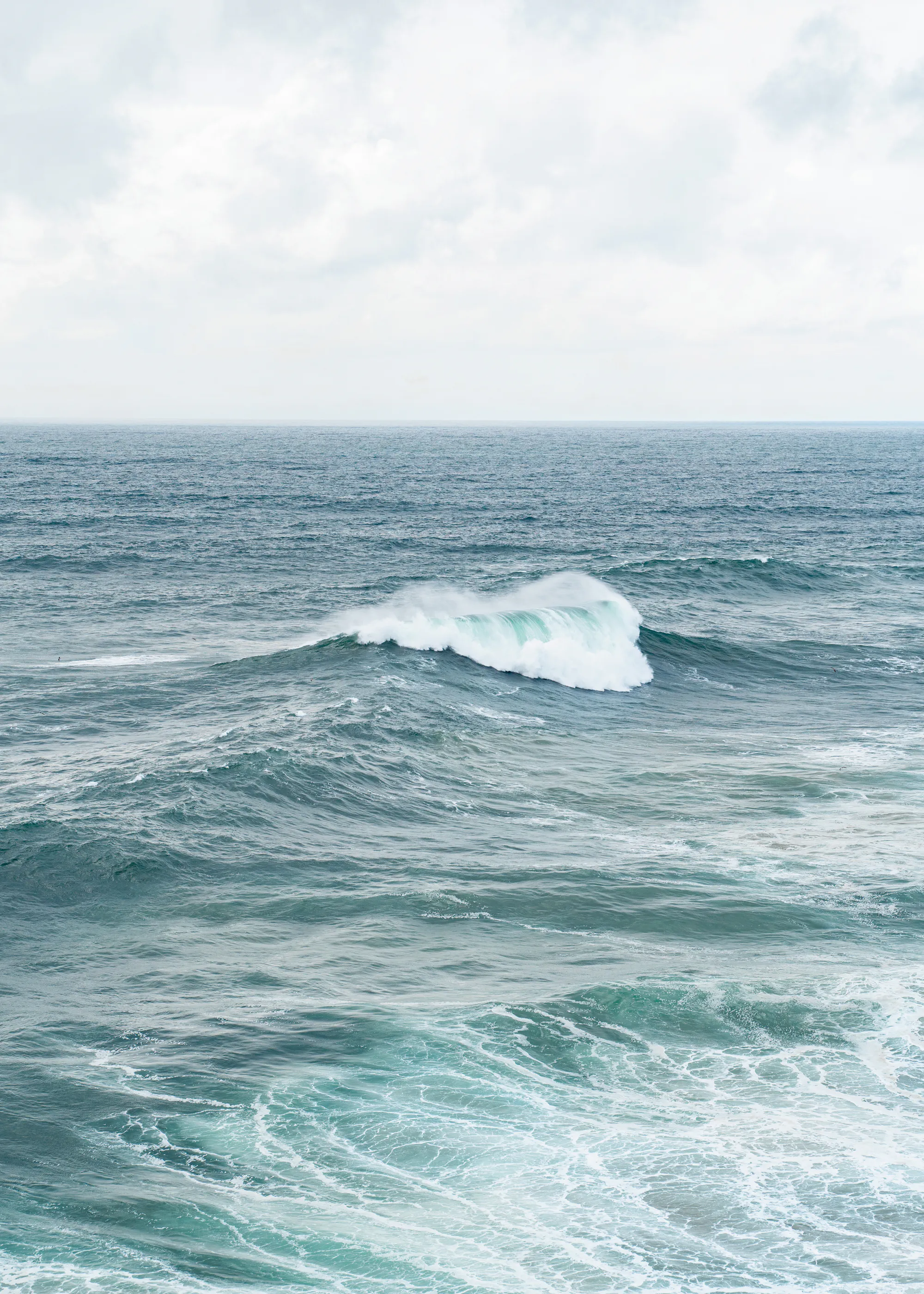 Calming Serene Blue Ocean Waves Poster 0