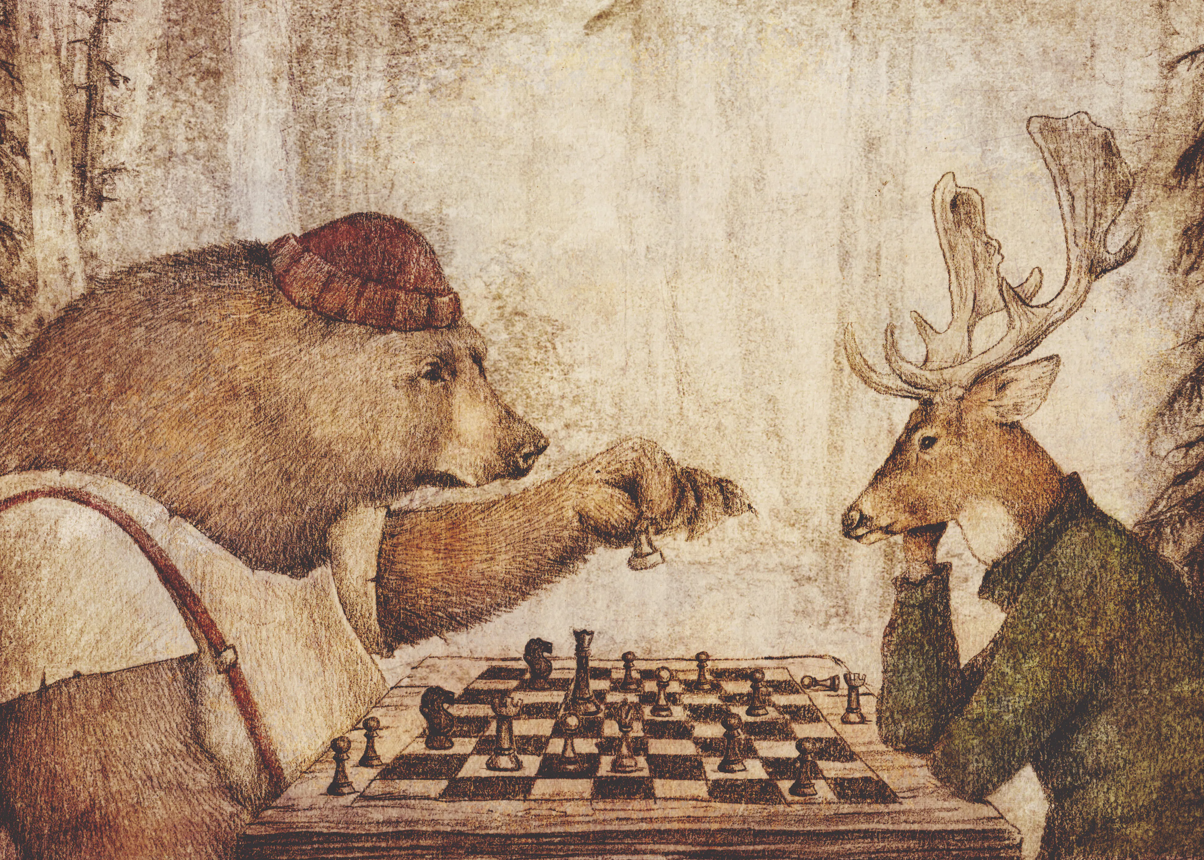 Ajedrez de Fauna Salvaje Póster 0