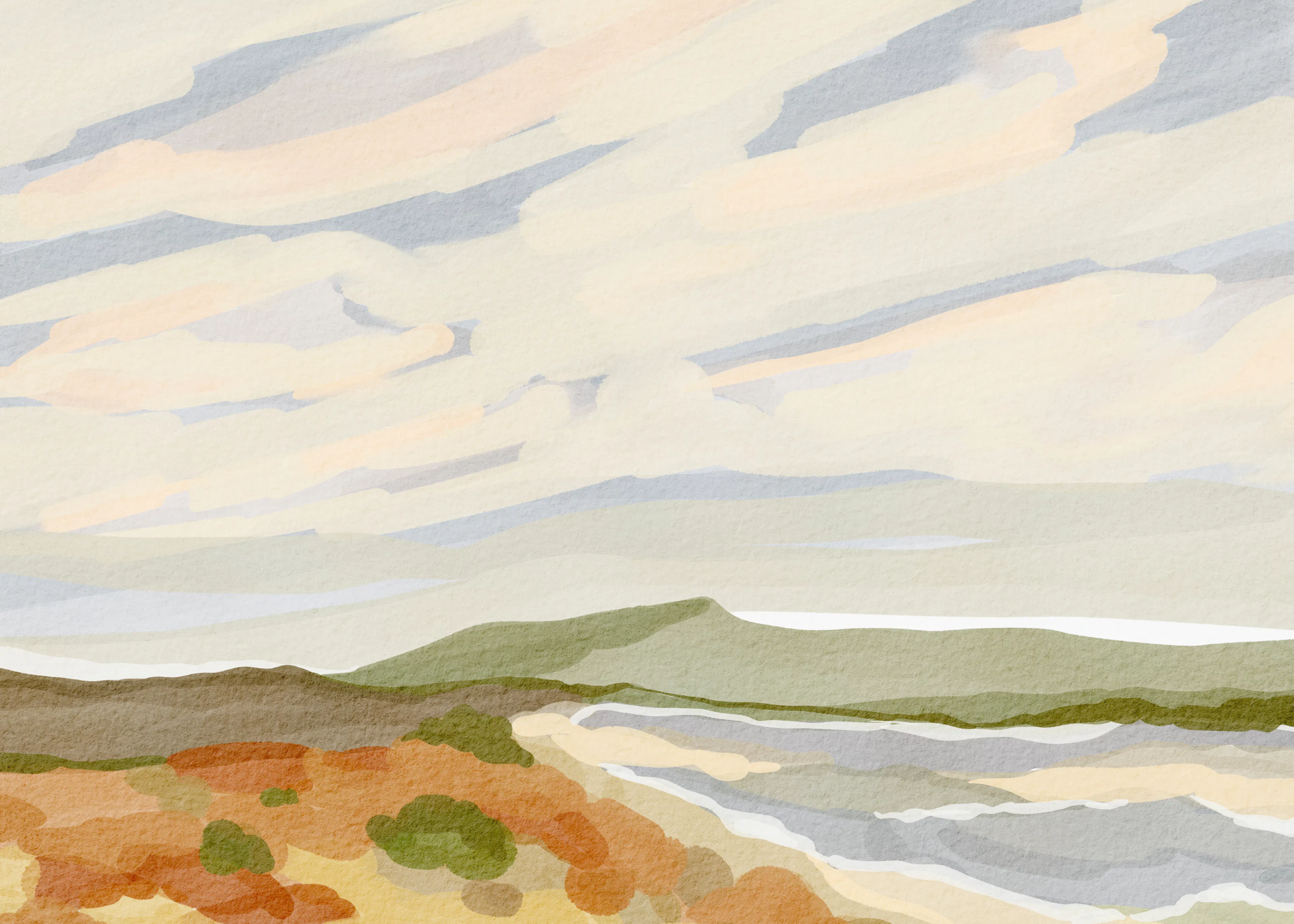 Paysage Désertique Beige Poster 0