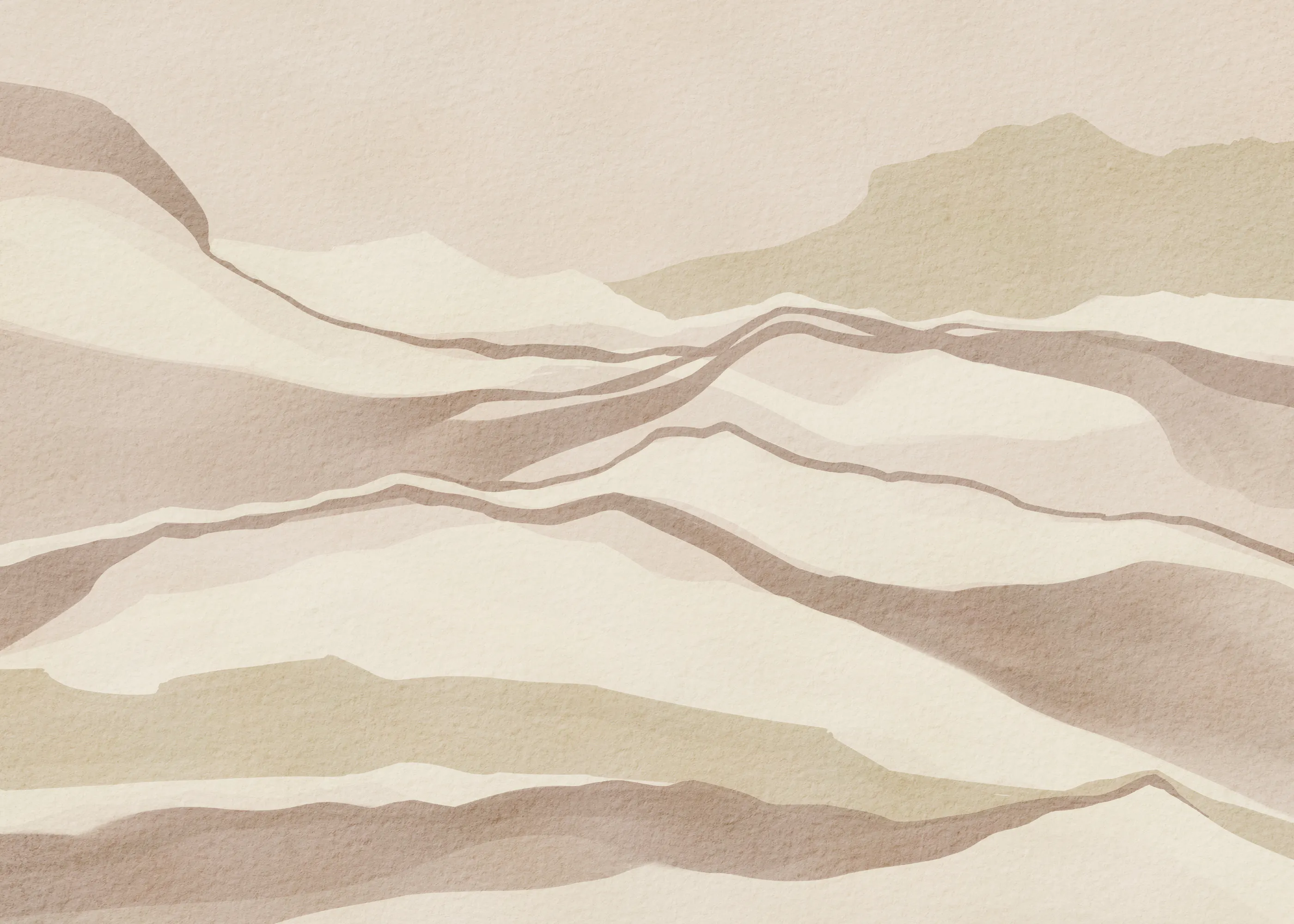 Beige Desert Waves Poster 0