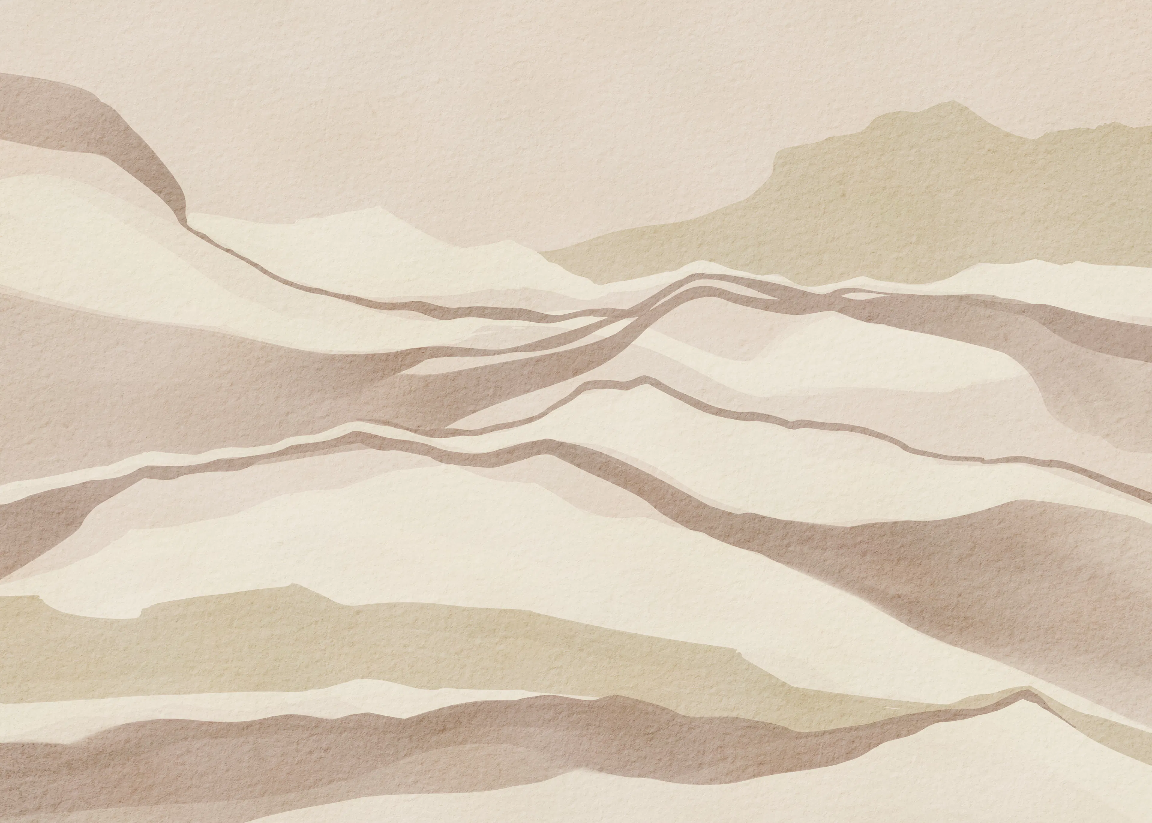 Vagues du Désert Beige Poster 0
