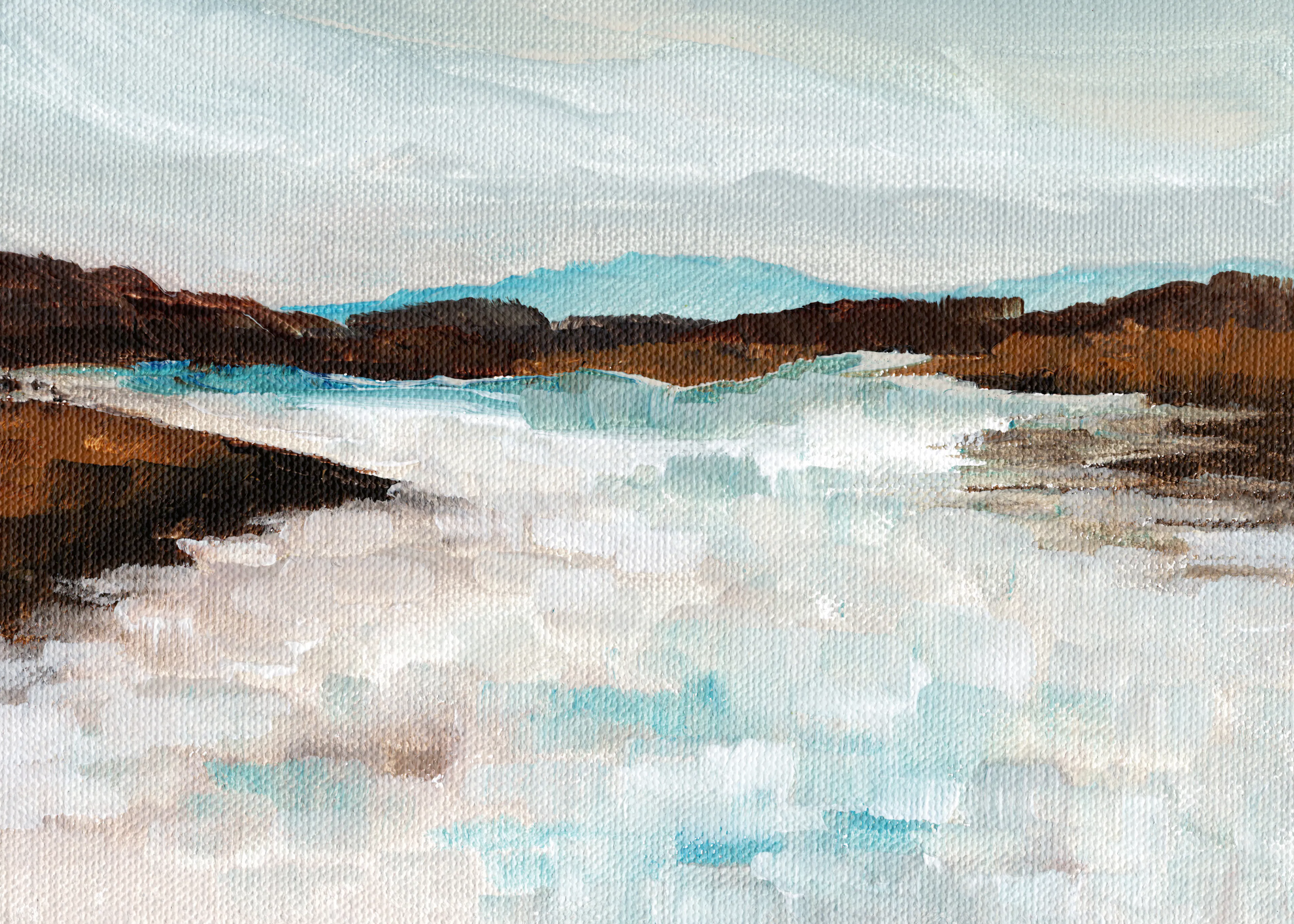 Calme Paysage Bleu Serein Poster 0