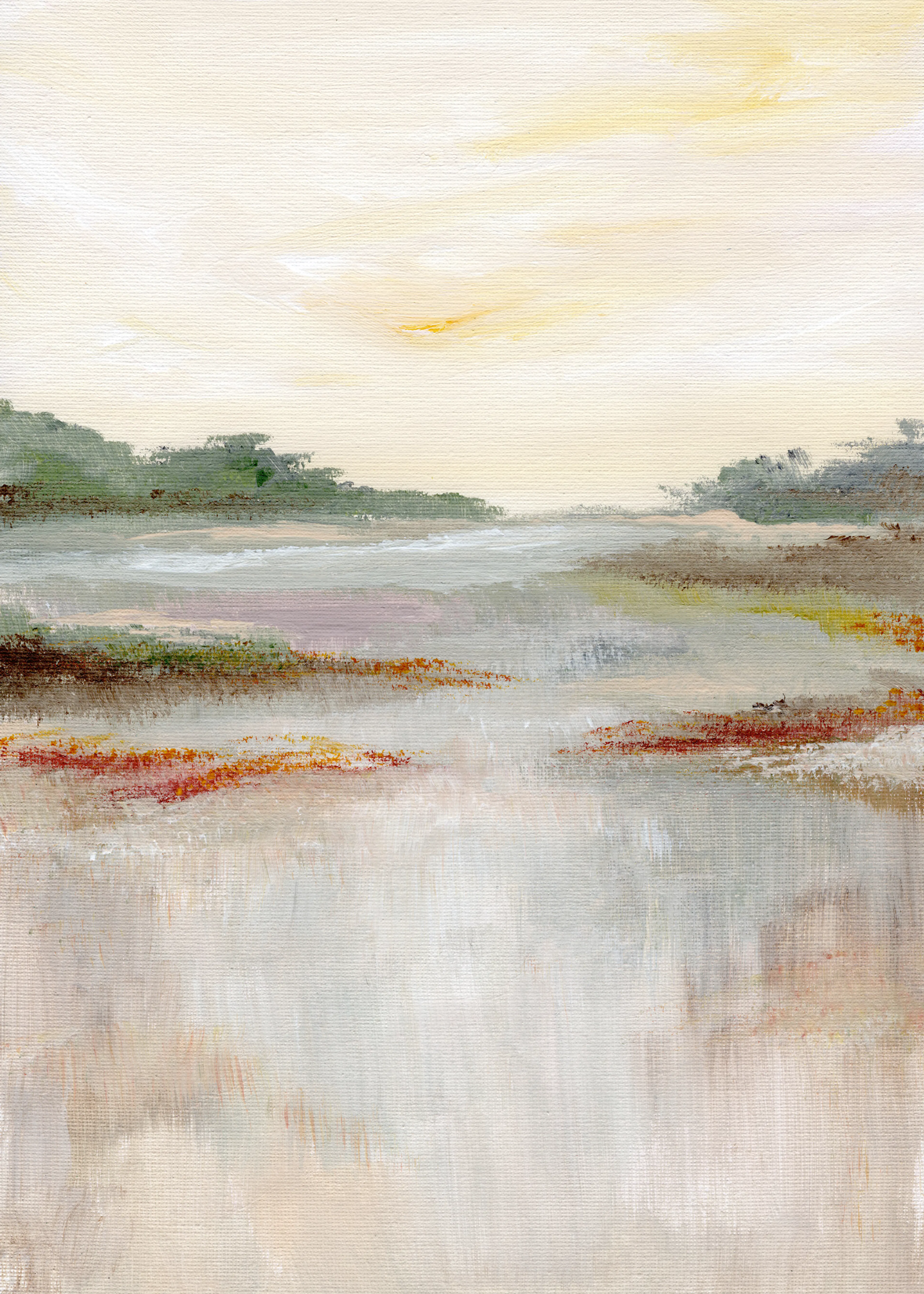 Paysage Serein Beige Apaisant Poster 0