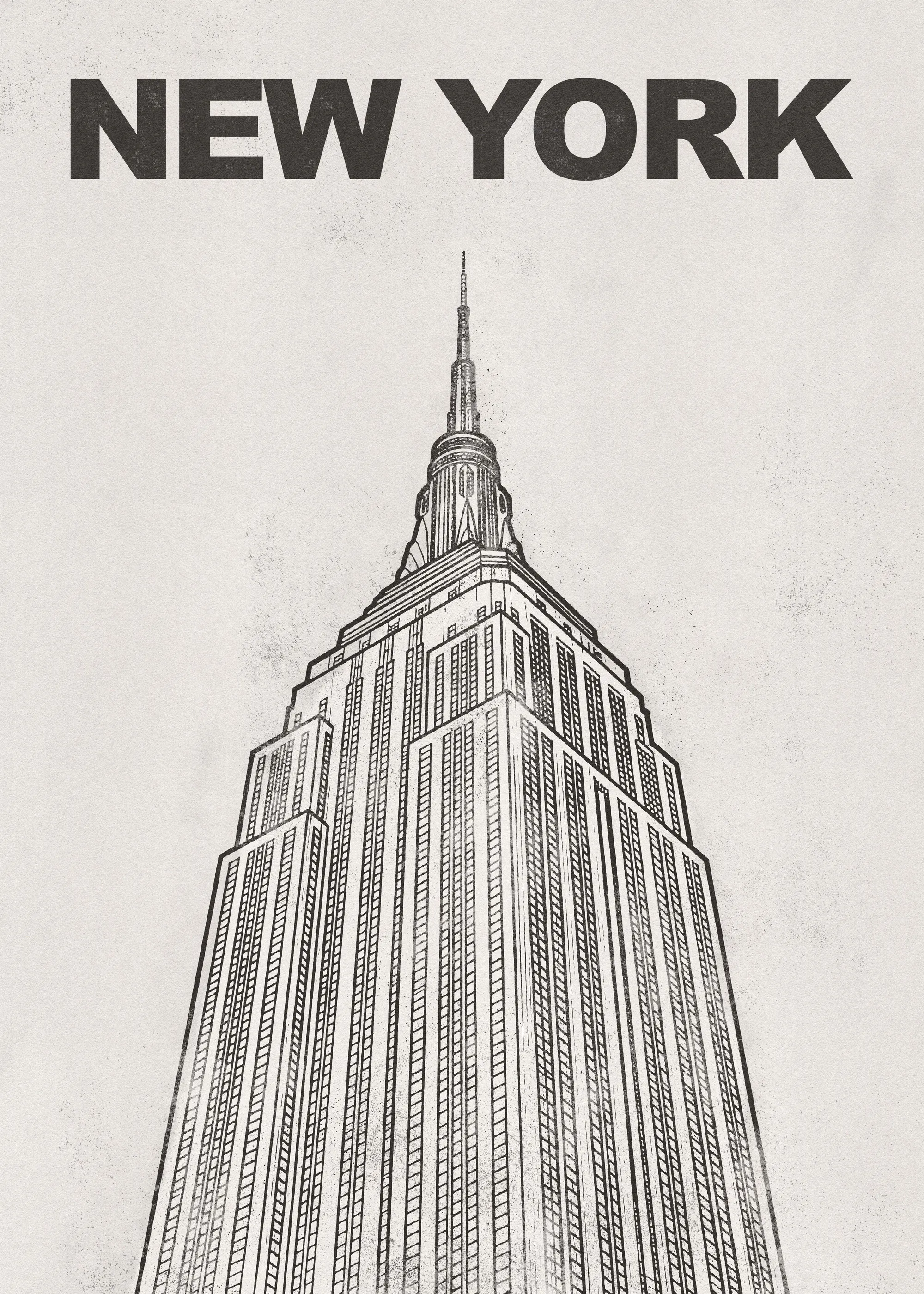 Skyline Nero di New York Poster 0