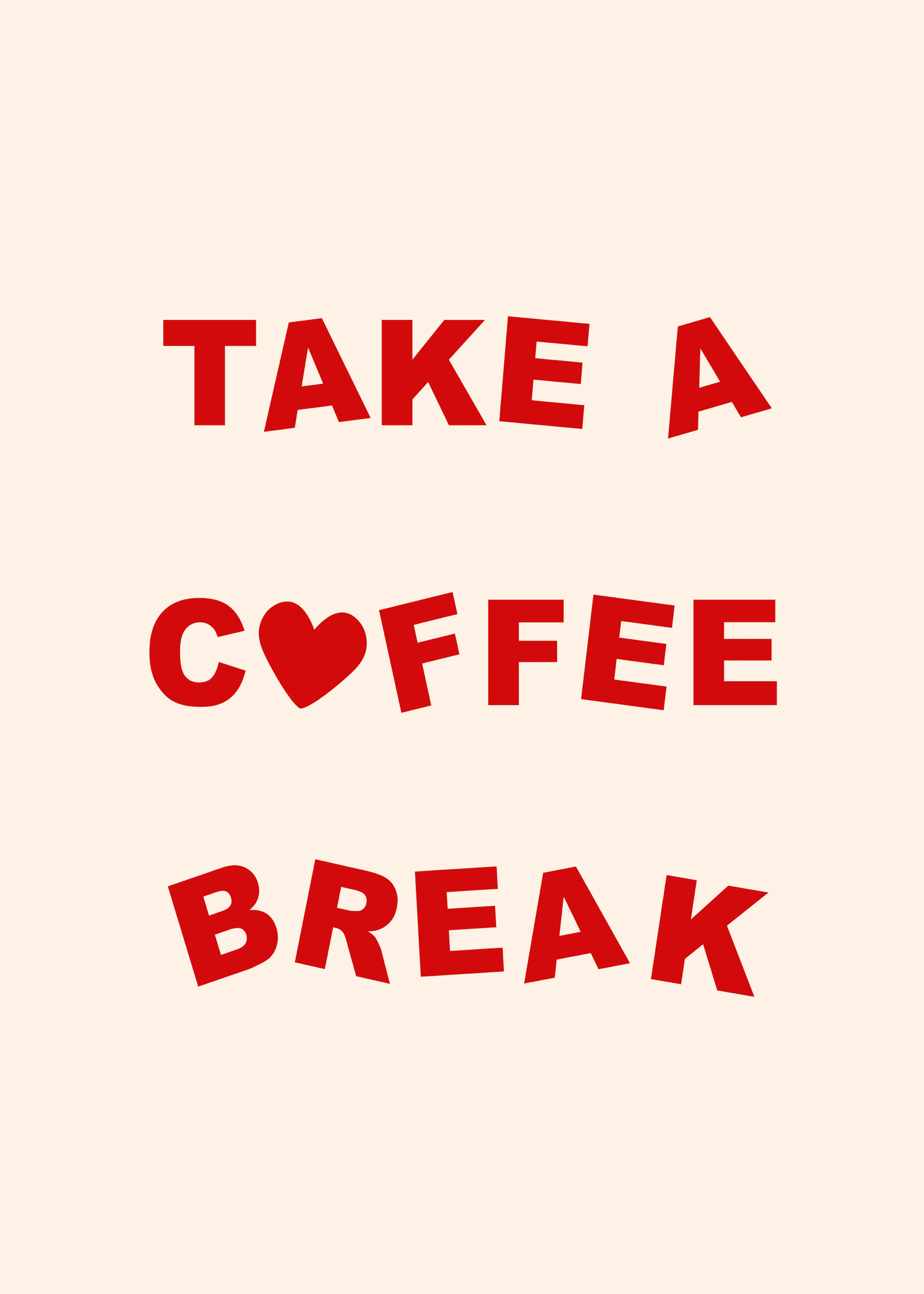 Red Coffee Break Poster 0