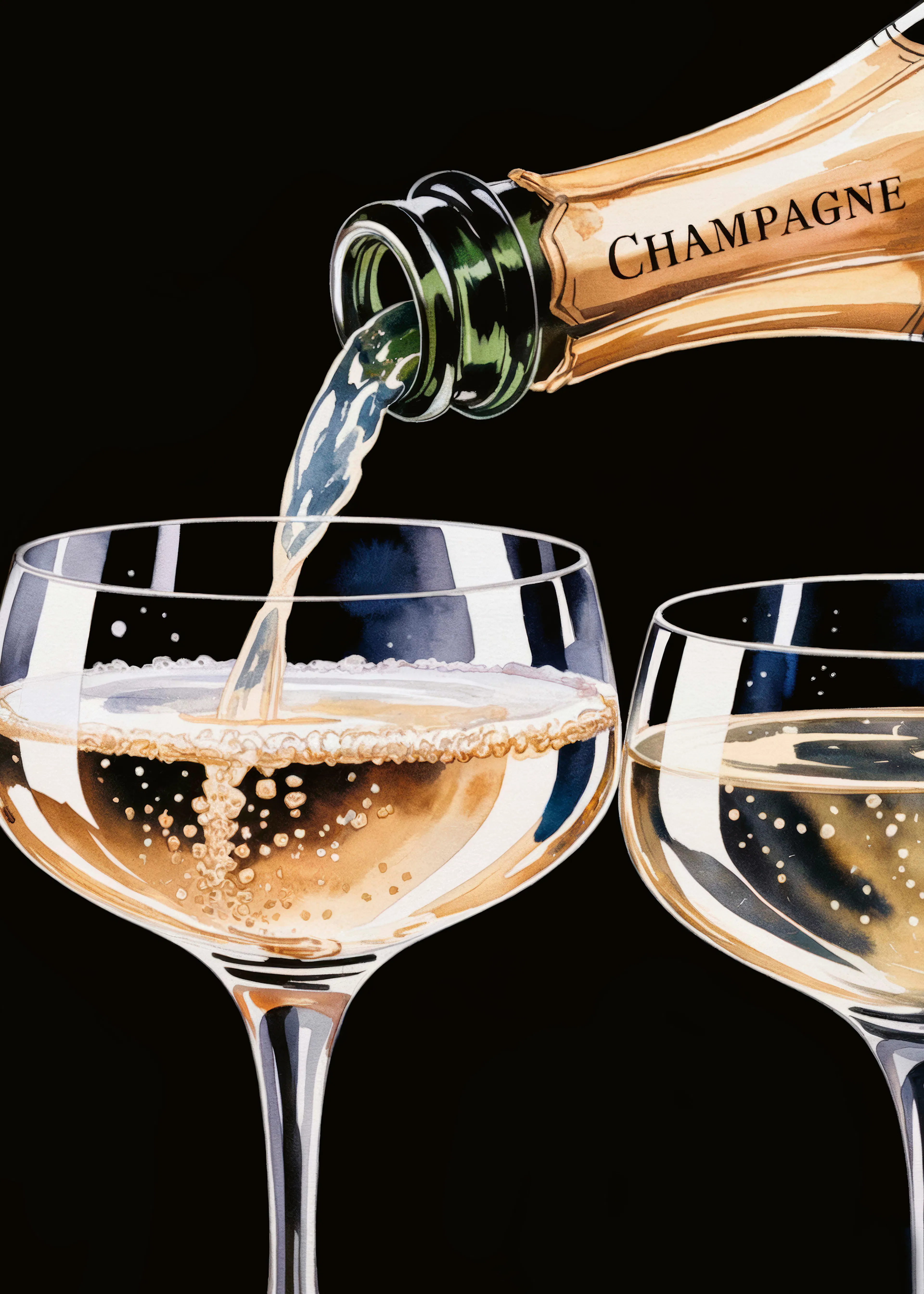 Gold Champagne Celebration Poster 0