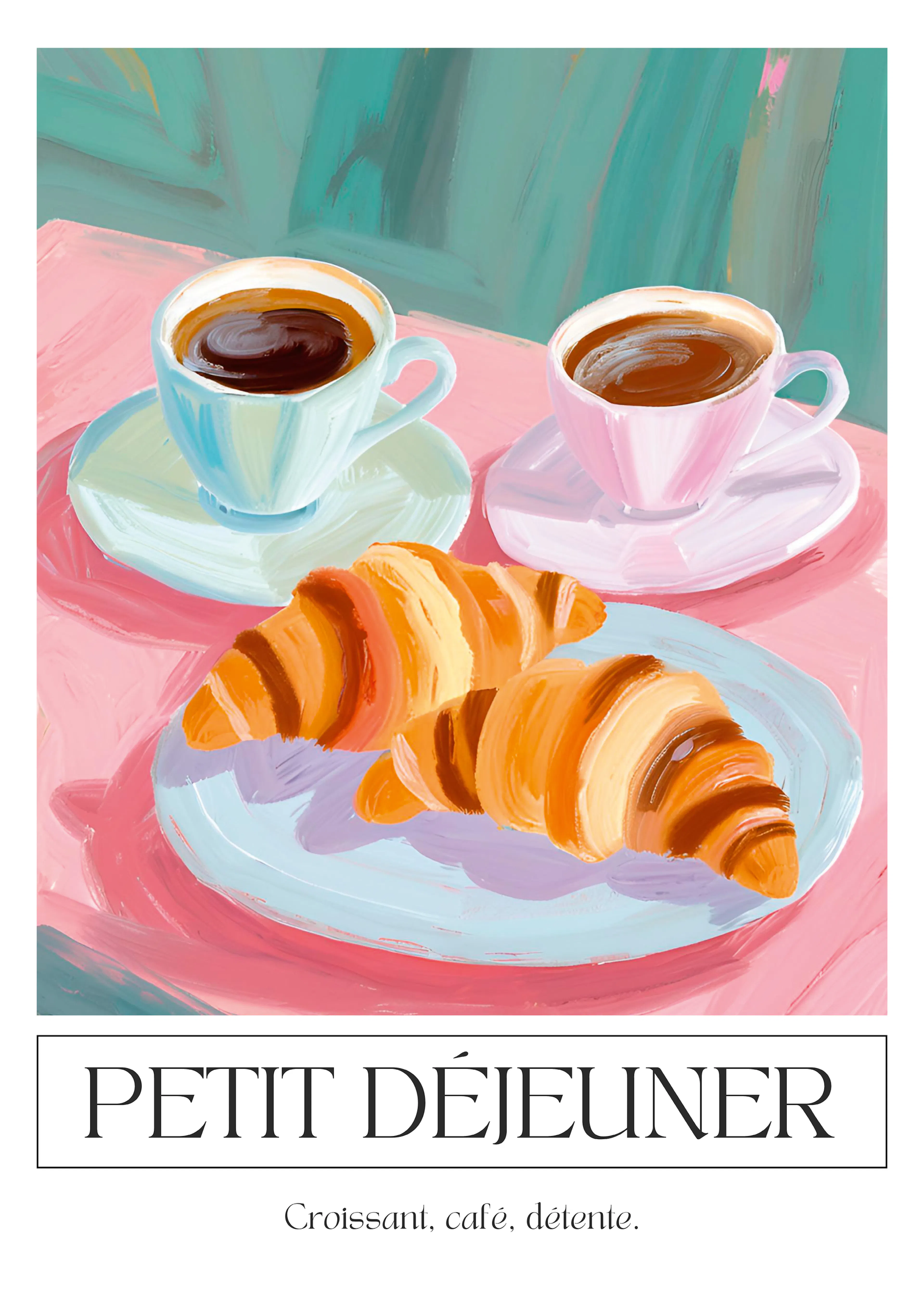 Blue French Breakfast Poster 0