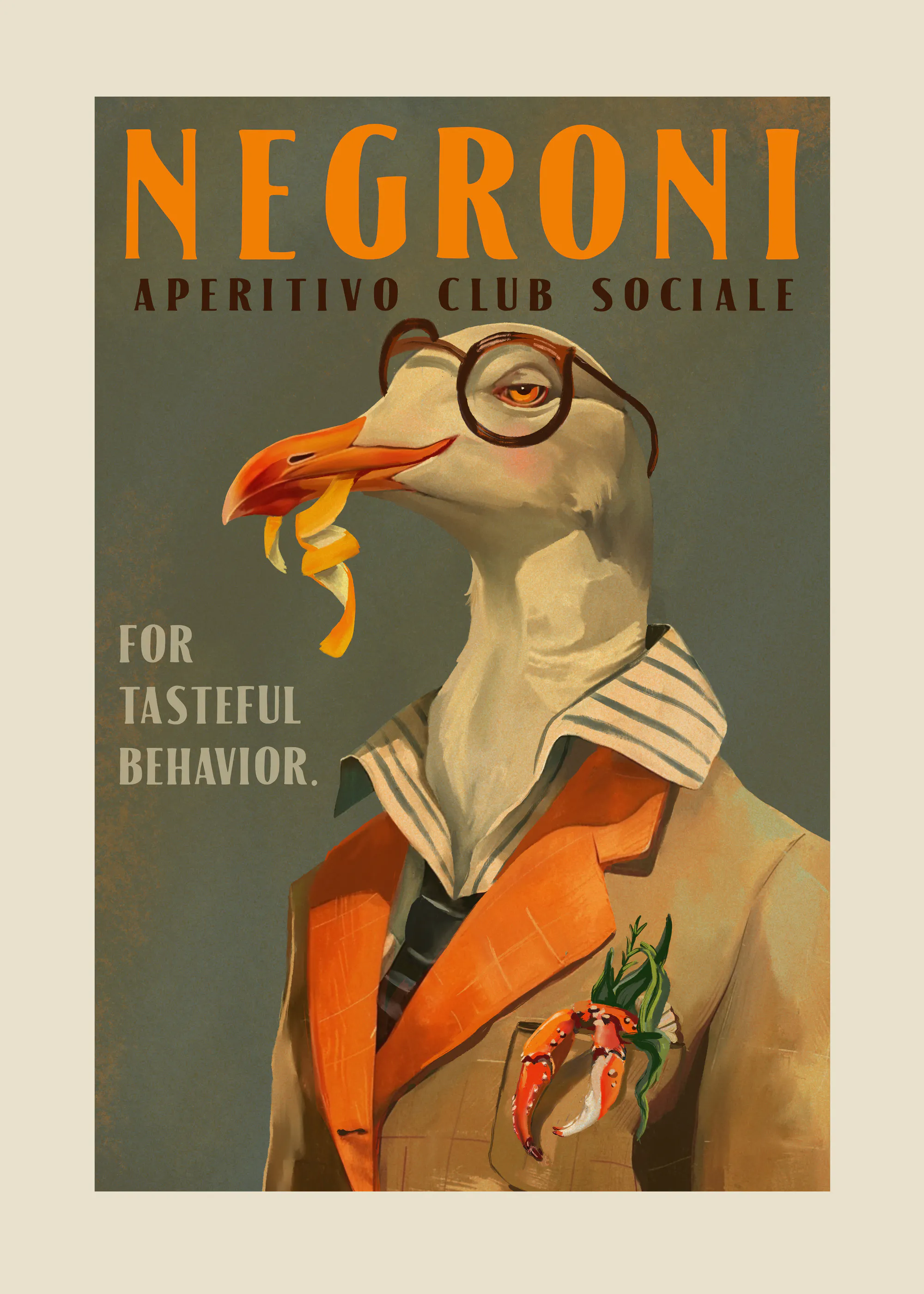 Orange Negroni Vibes Poster 0
