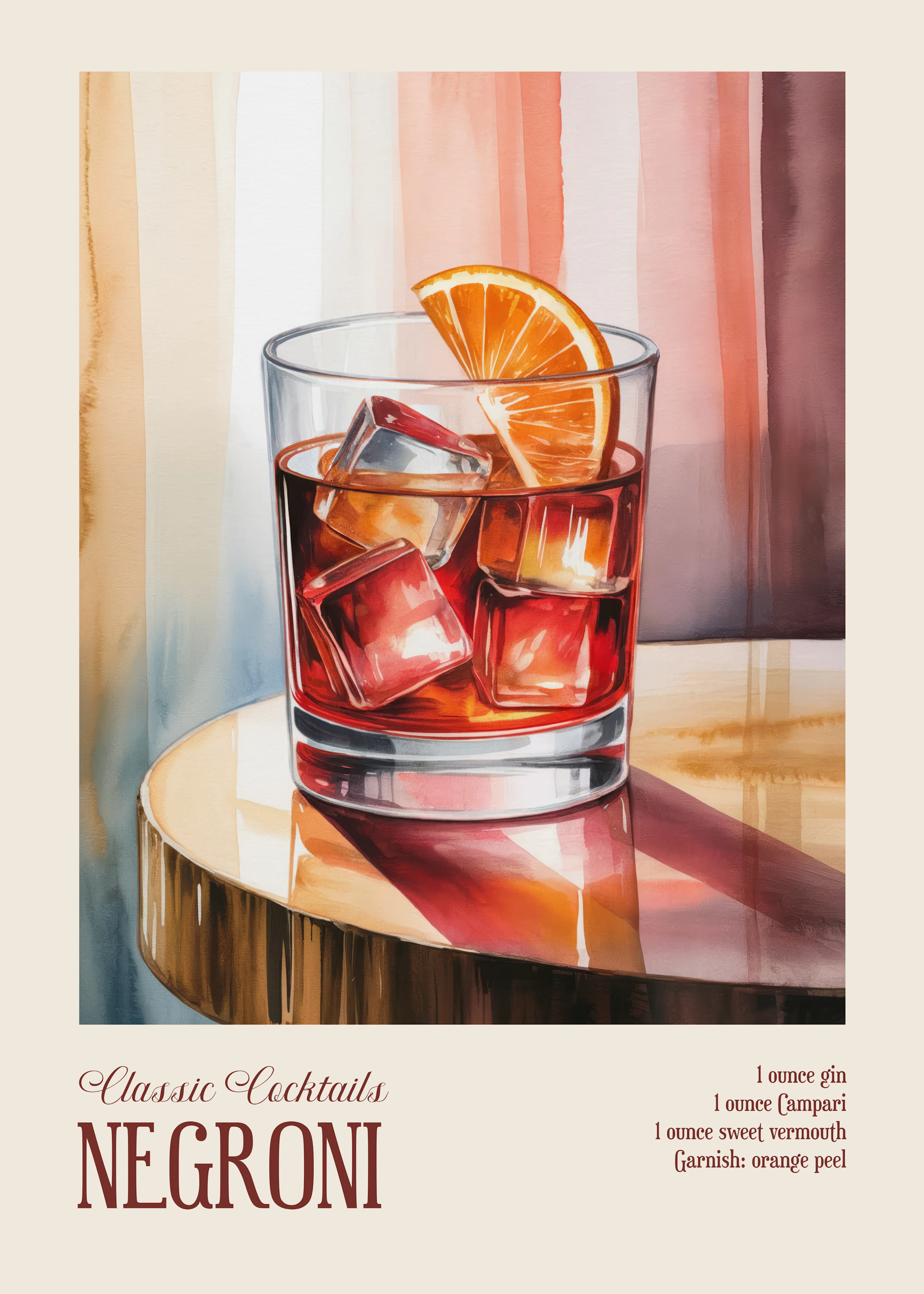 Red Classic Negroni Poster 0