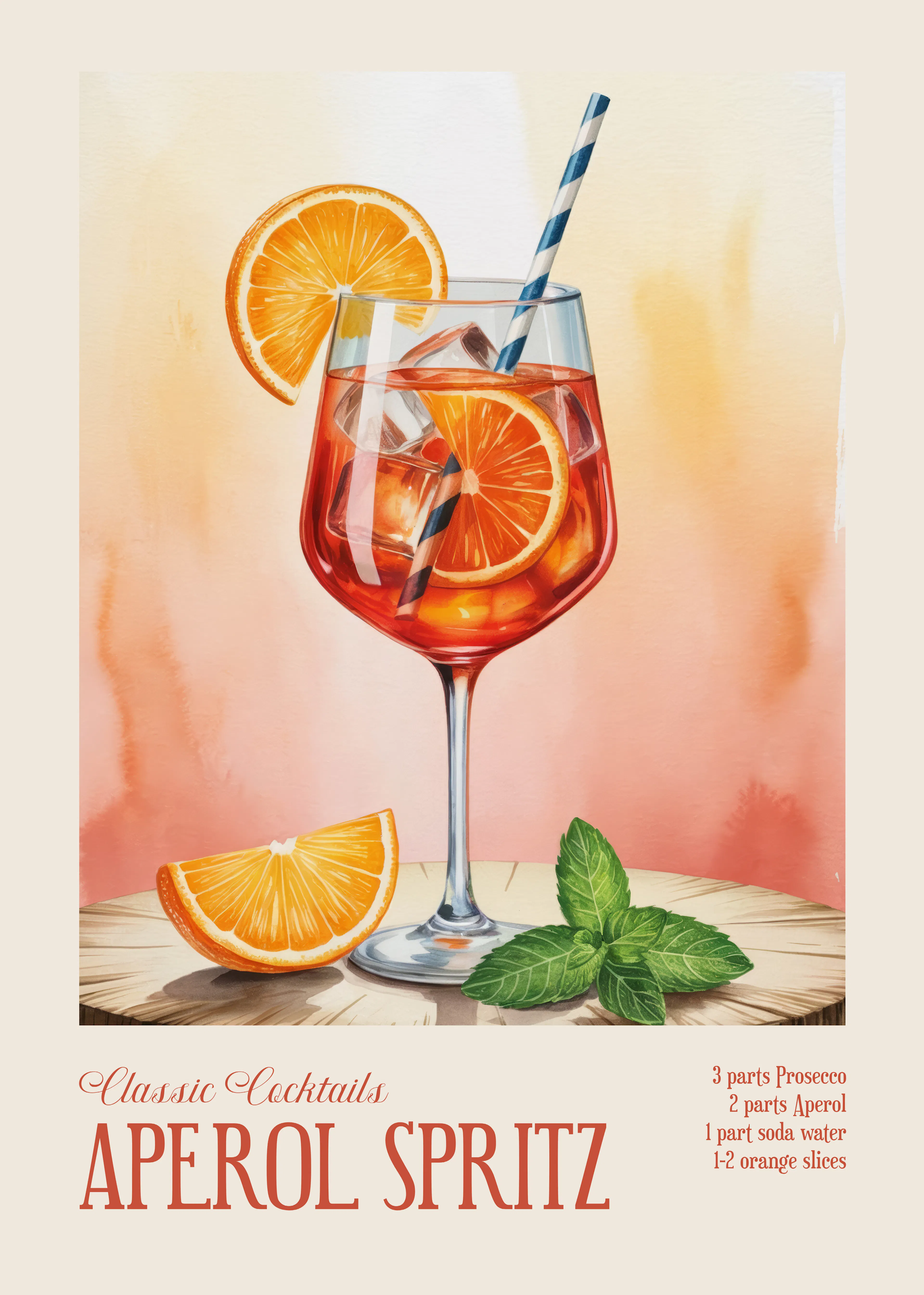 Orange Aperol Spritz Poster 0