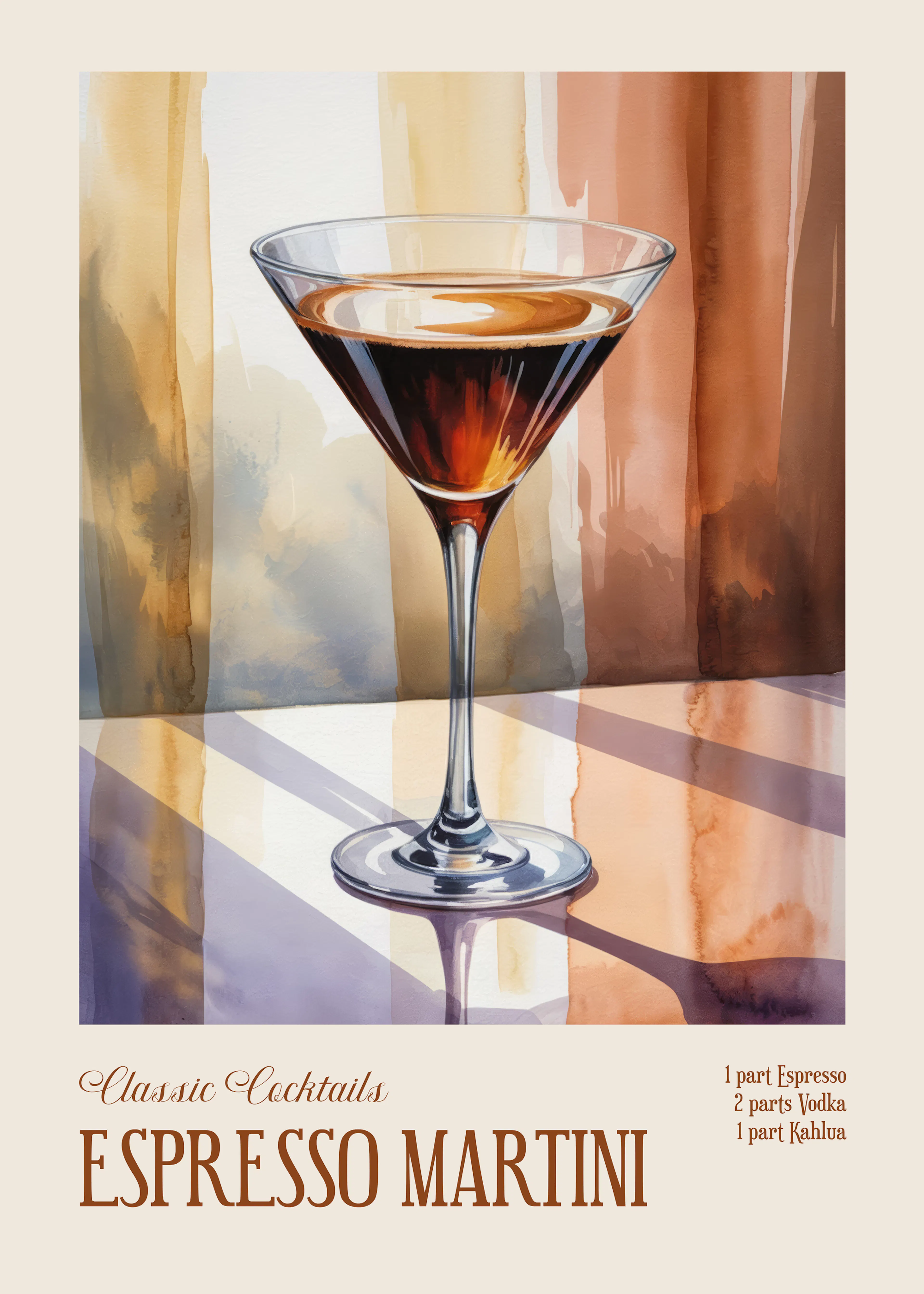 Brown Espresso Martini Poster 0