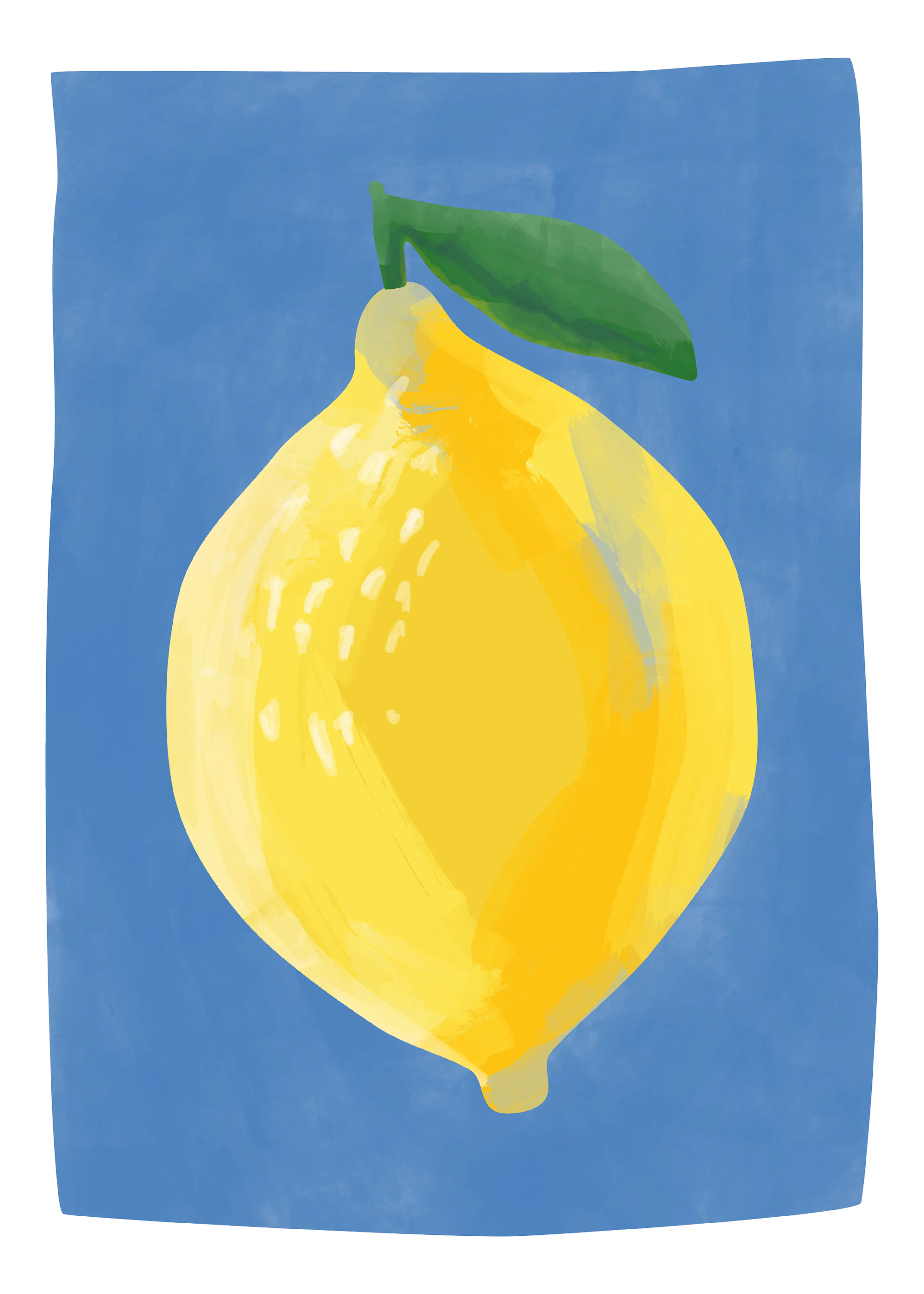 Blue Fresh Lemon Poster 0
