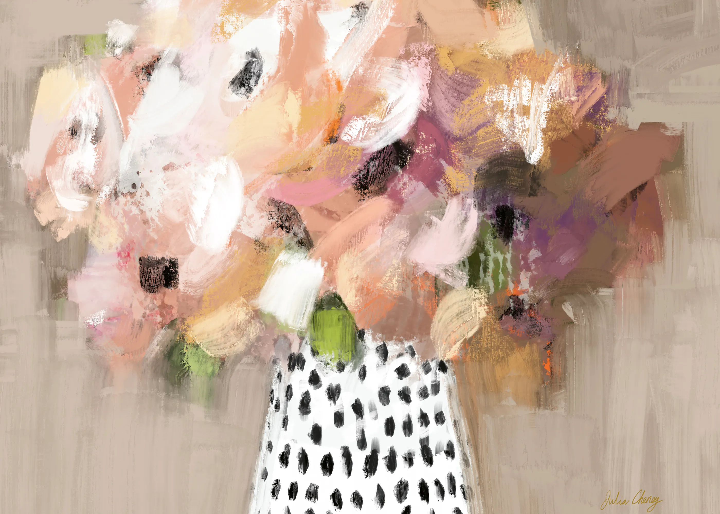 Chic Élégance Florale Rose Poster 0