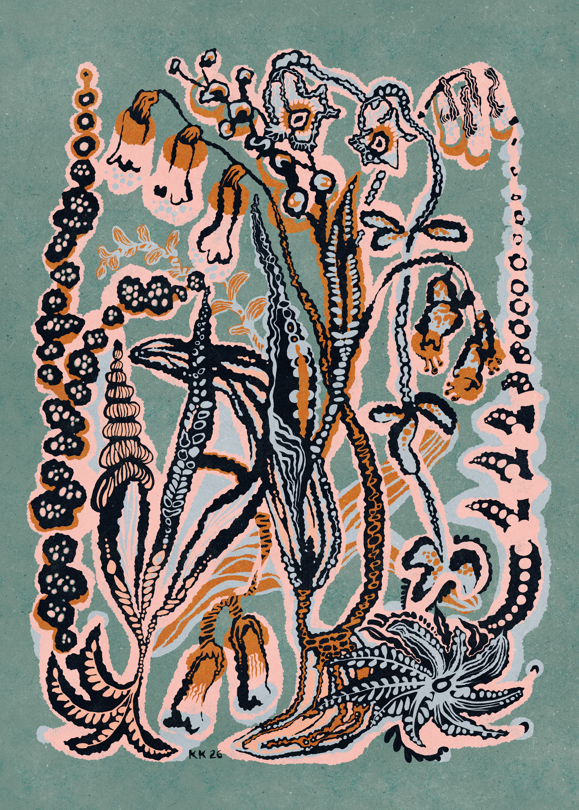 Eleganza Botanica Pesca Poster 0