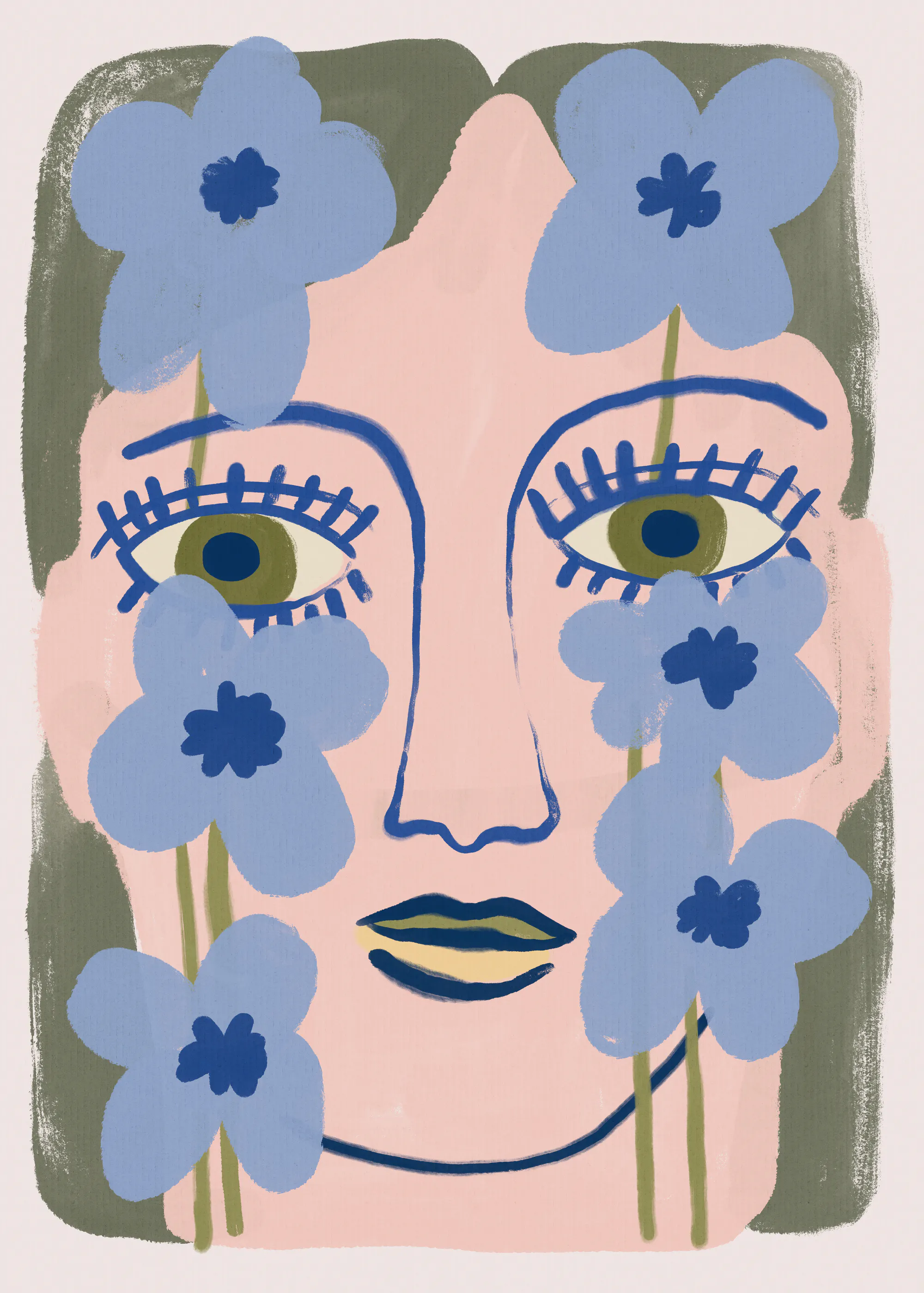 Rostro Floral Póster 0