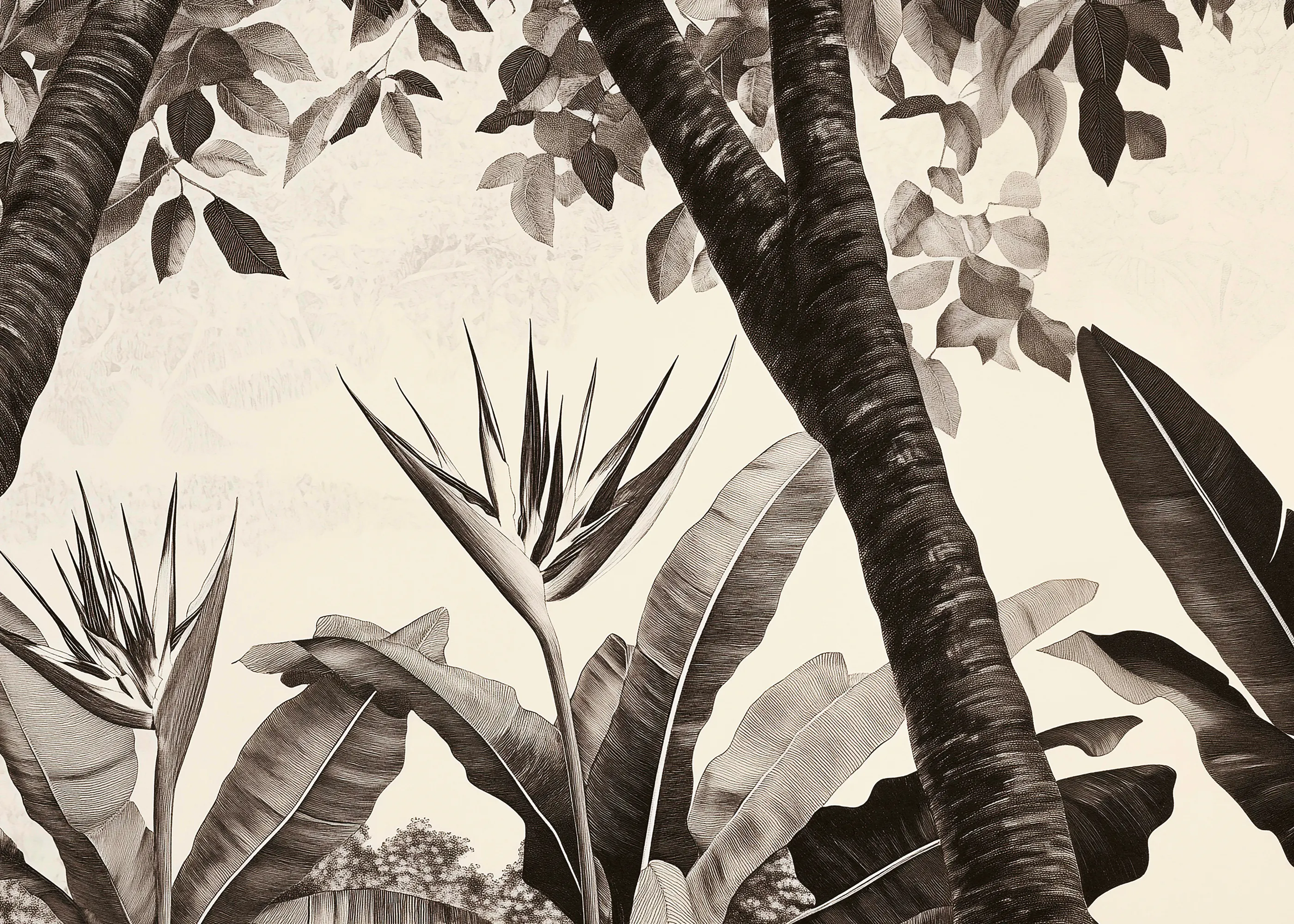 Sepia Tropical Shadows Poster 0