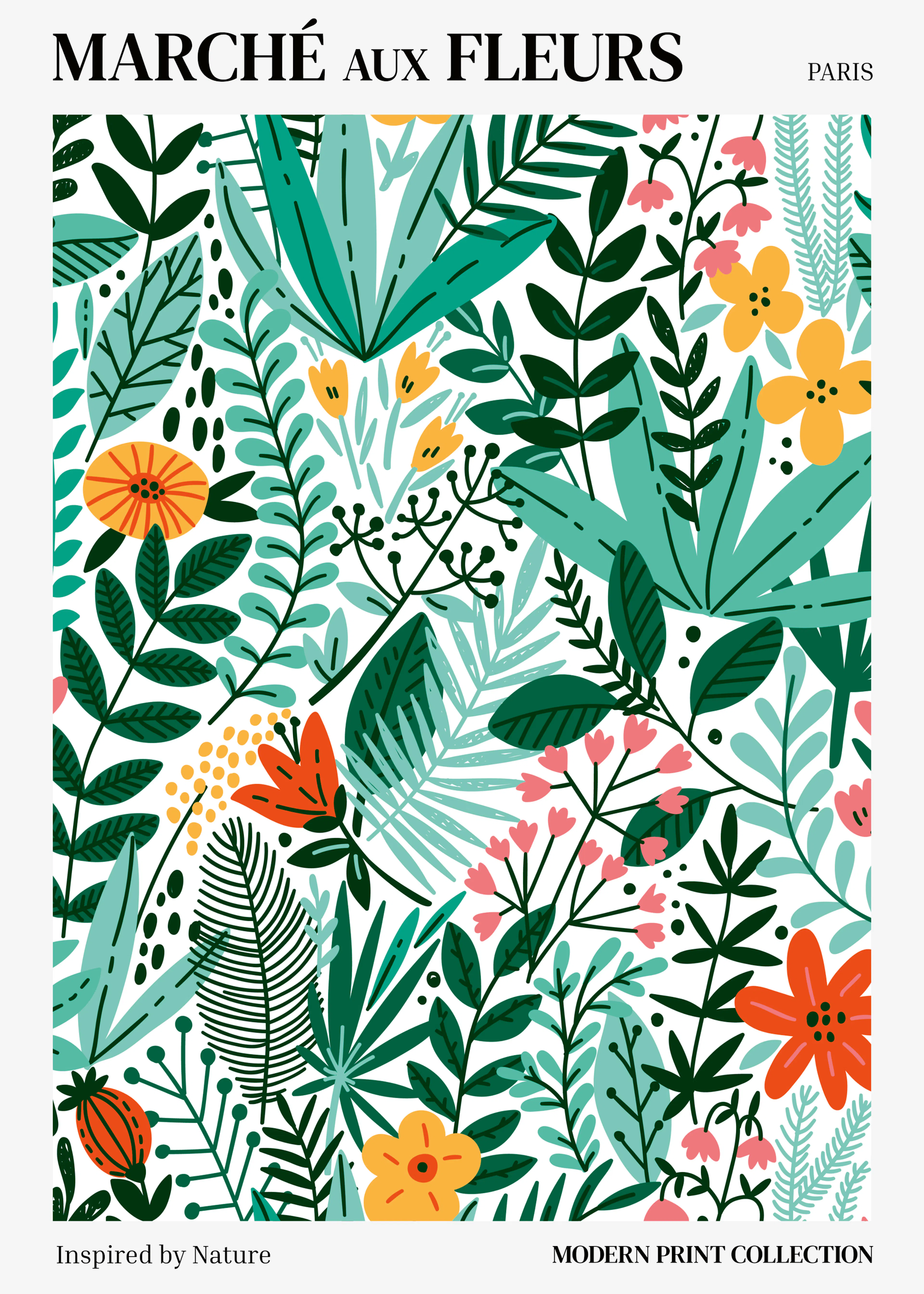 Green Tropical Bloom Poster 0