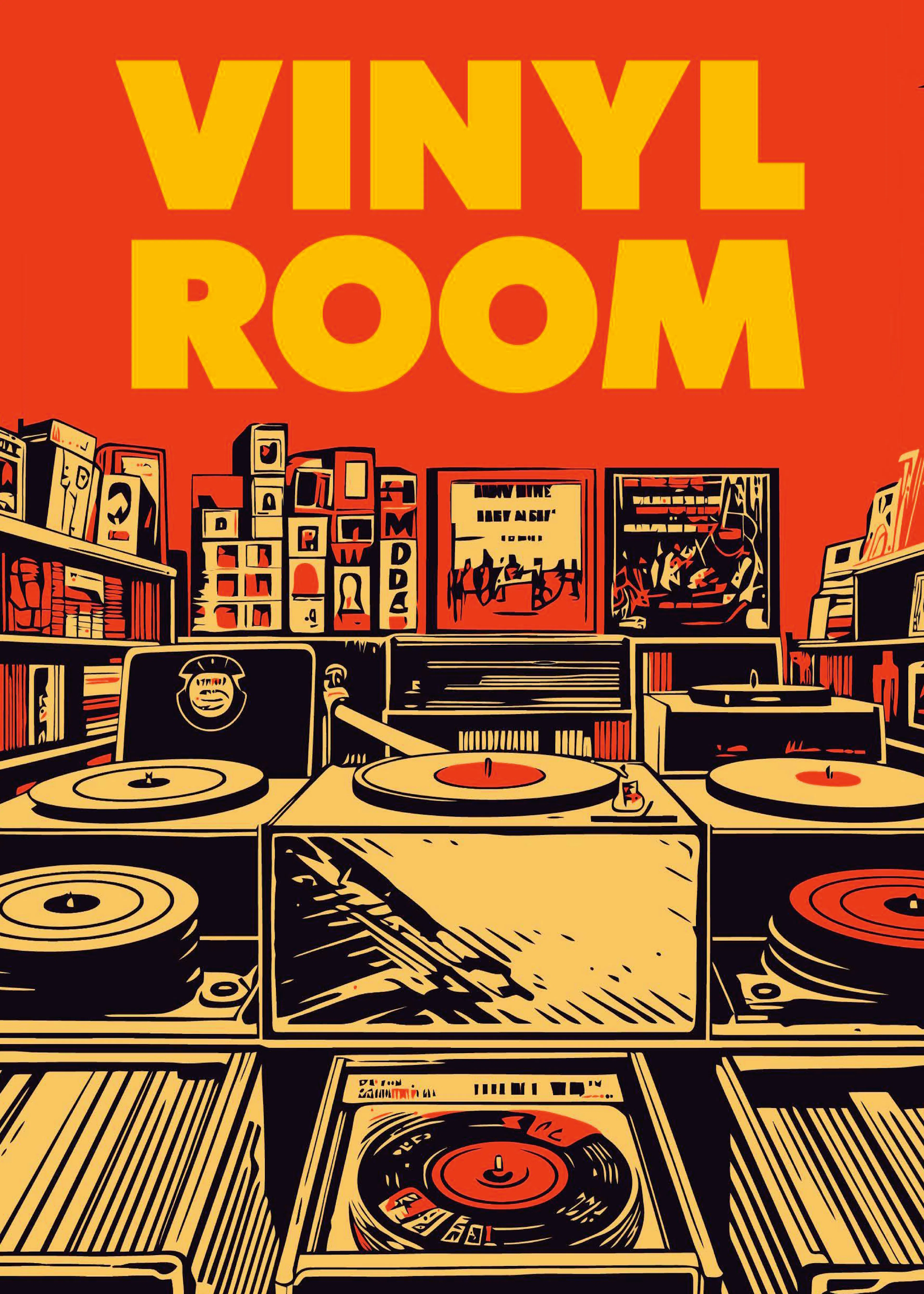 Burnt Orange Vinyl Vibes Poster 0