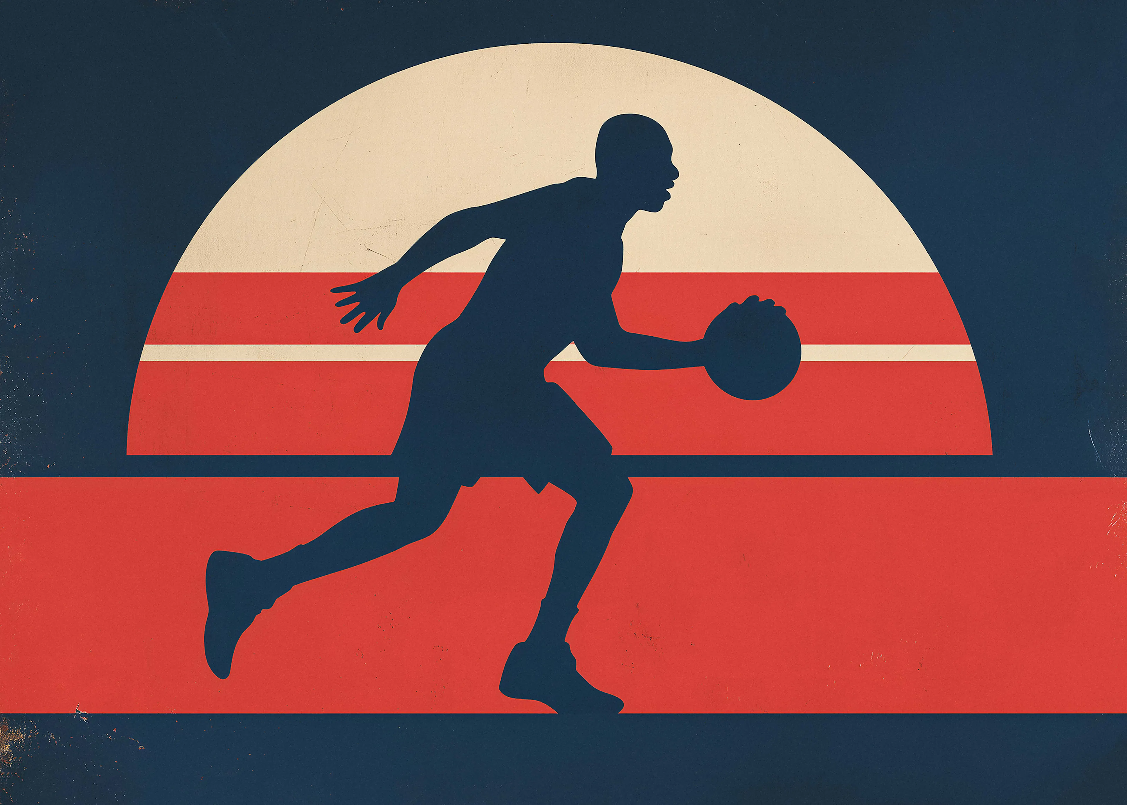 Basketball Sunset Poster 0