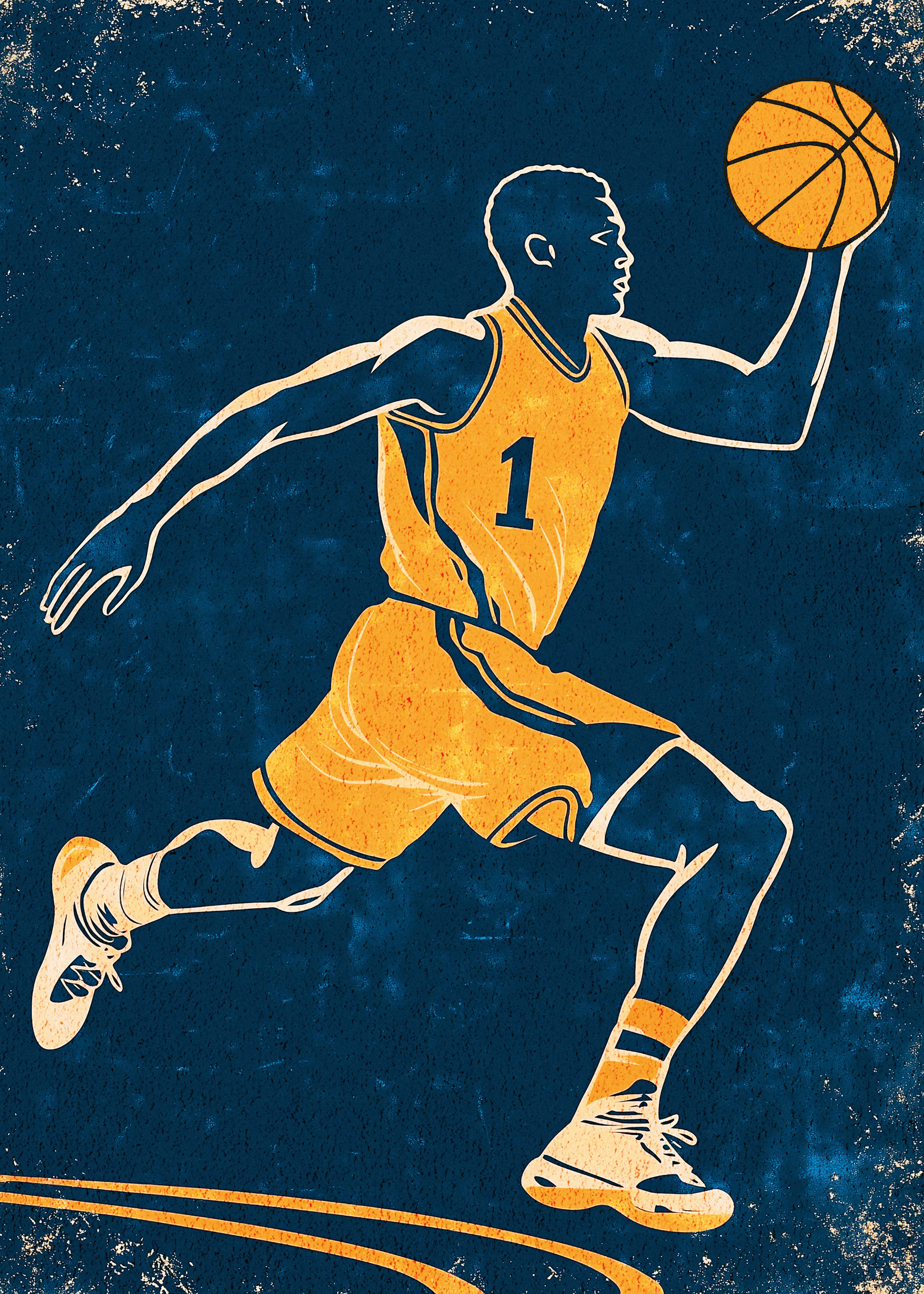 Leyenda Naranja del Baloncesto Póster 0