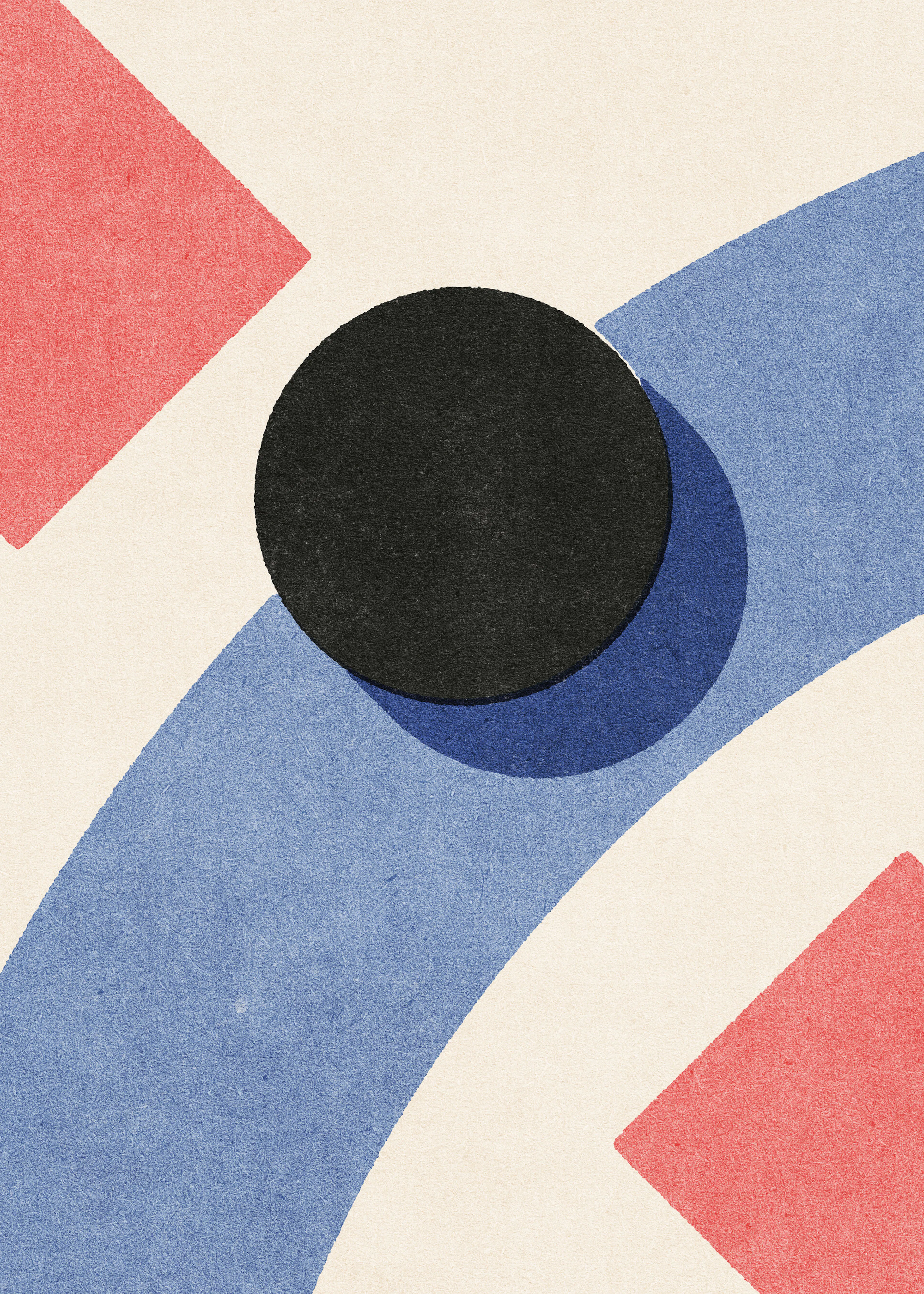 Navy Modern Abstract Poster 0