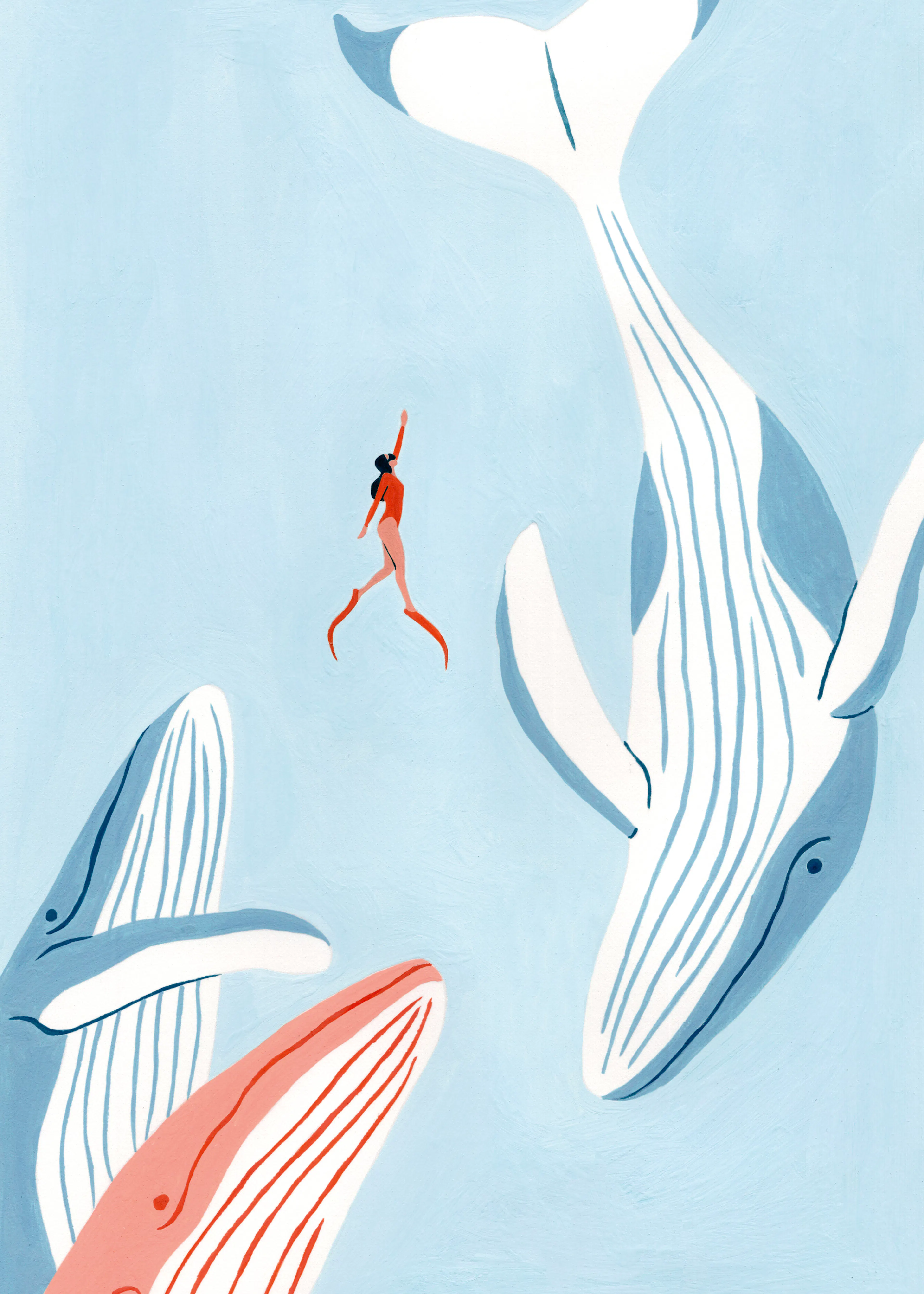 Baleine en Plongée Poster 0