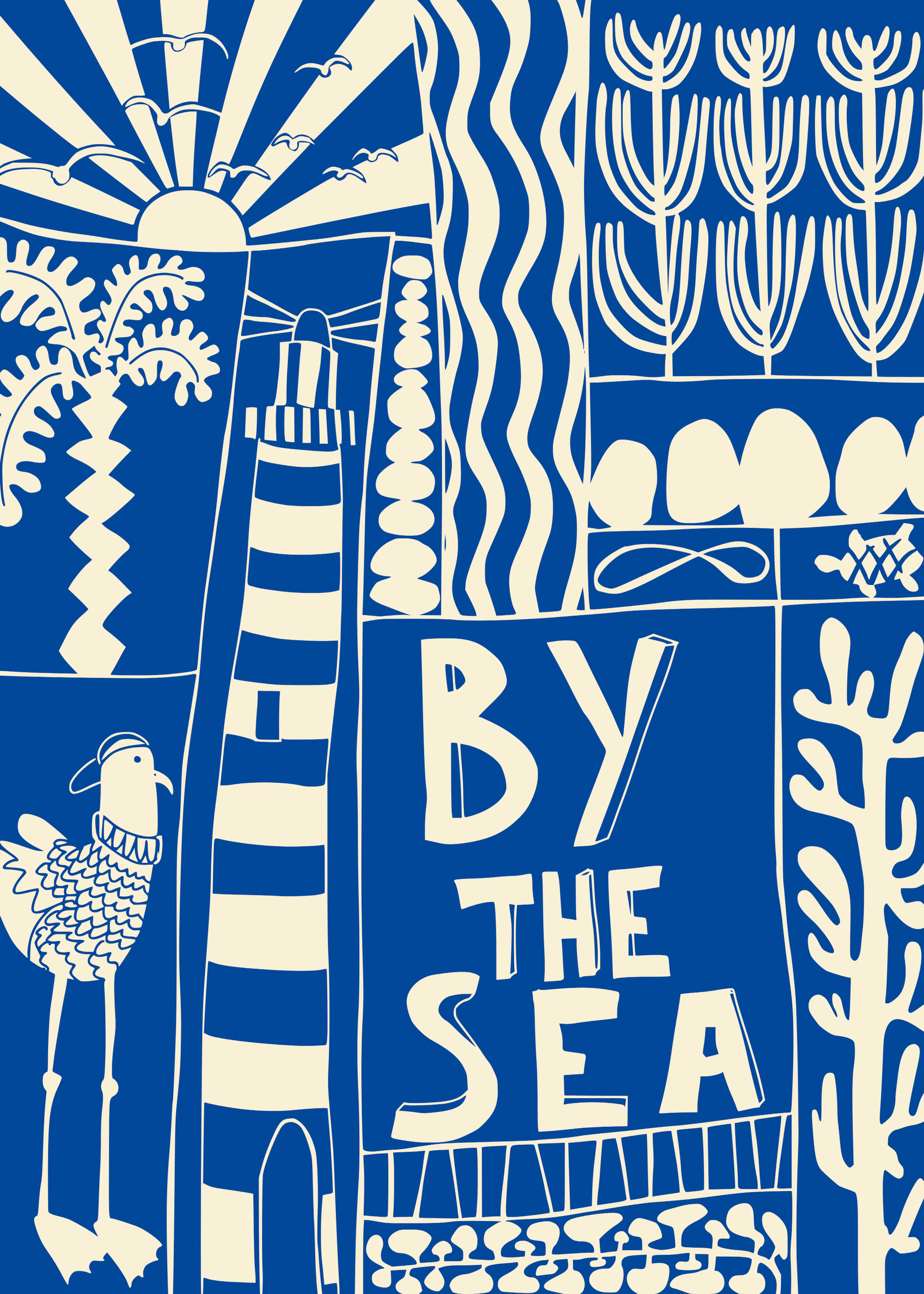 Bleu au Bord de la Mer Poster 0