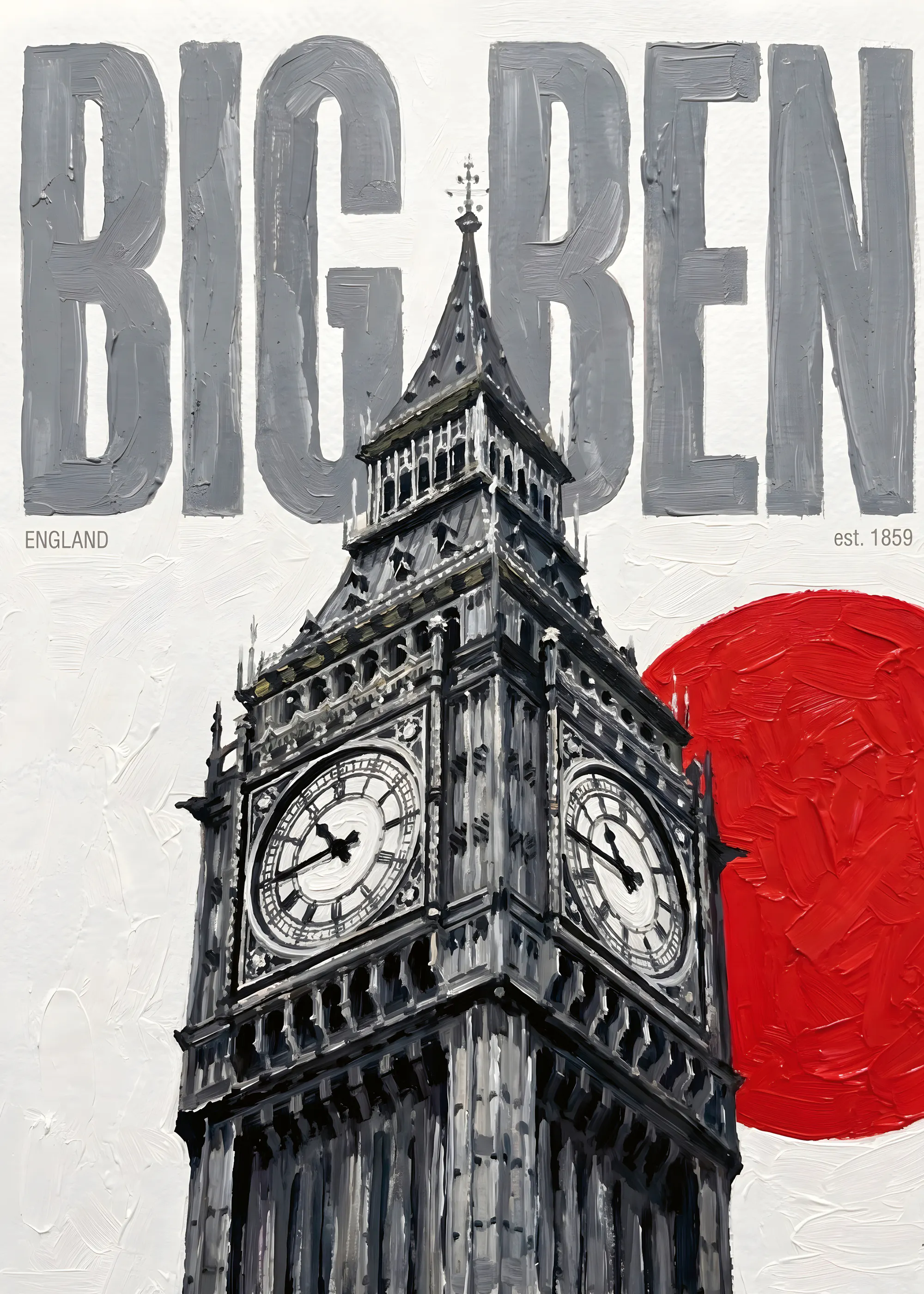 Big Ben Gris Póster 0