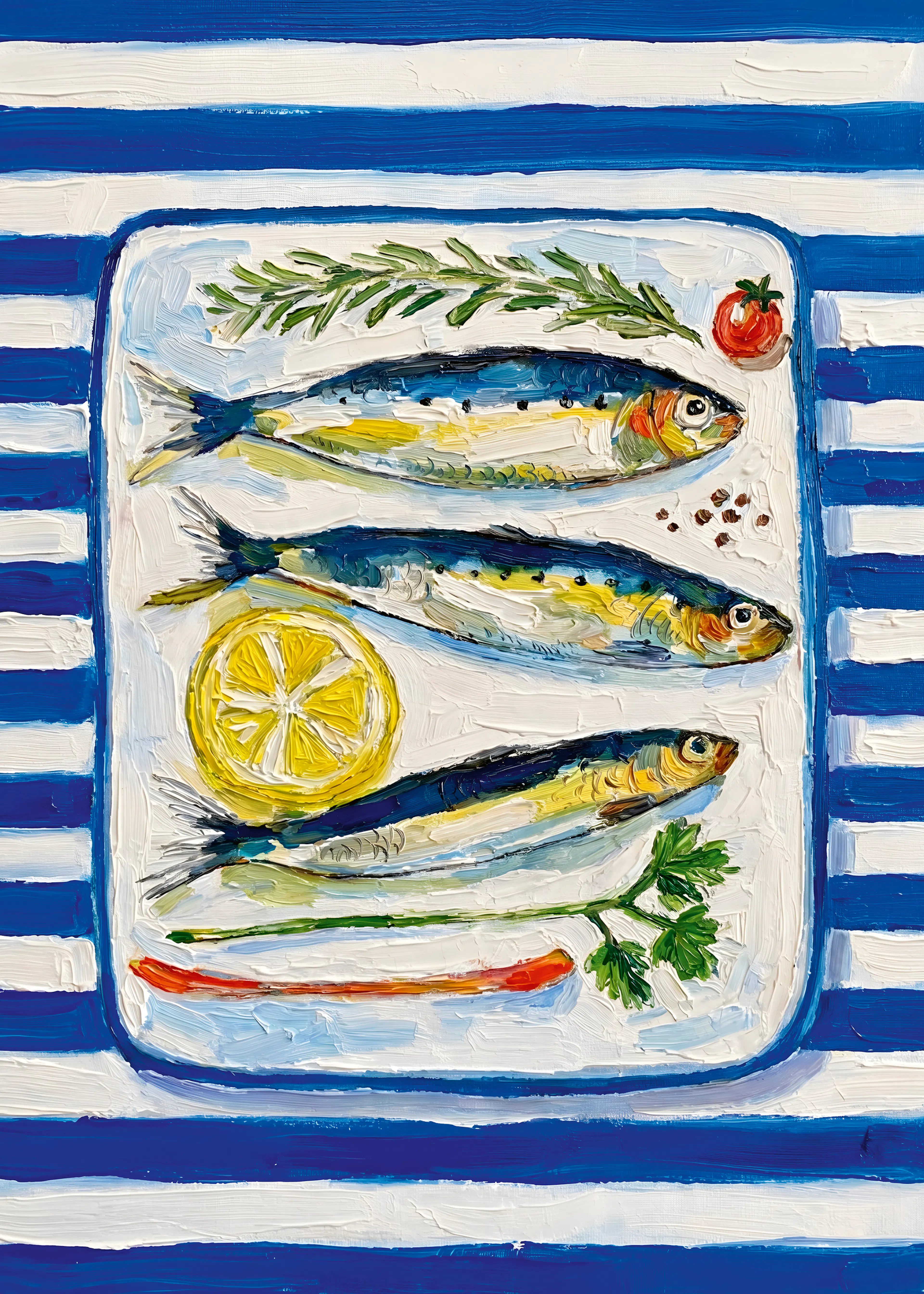 Navy Fresh Sardines Poster 0