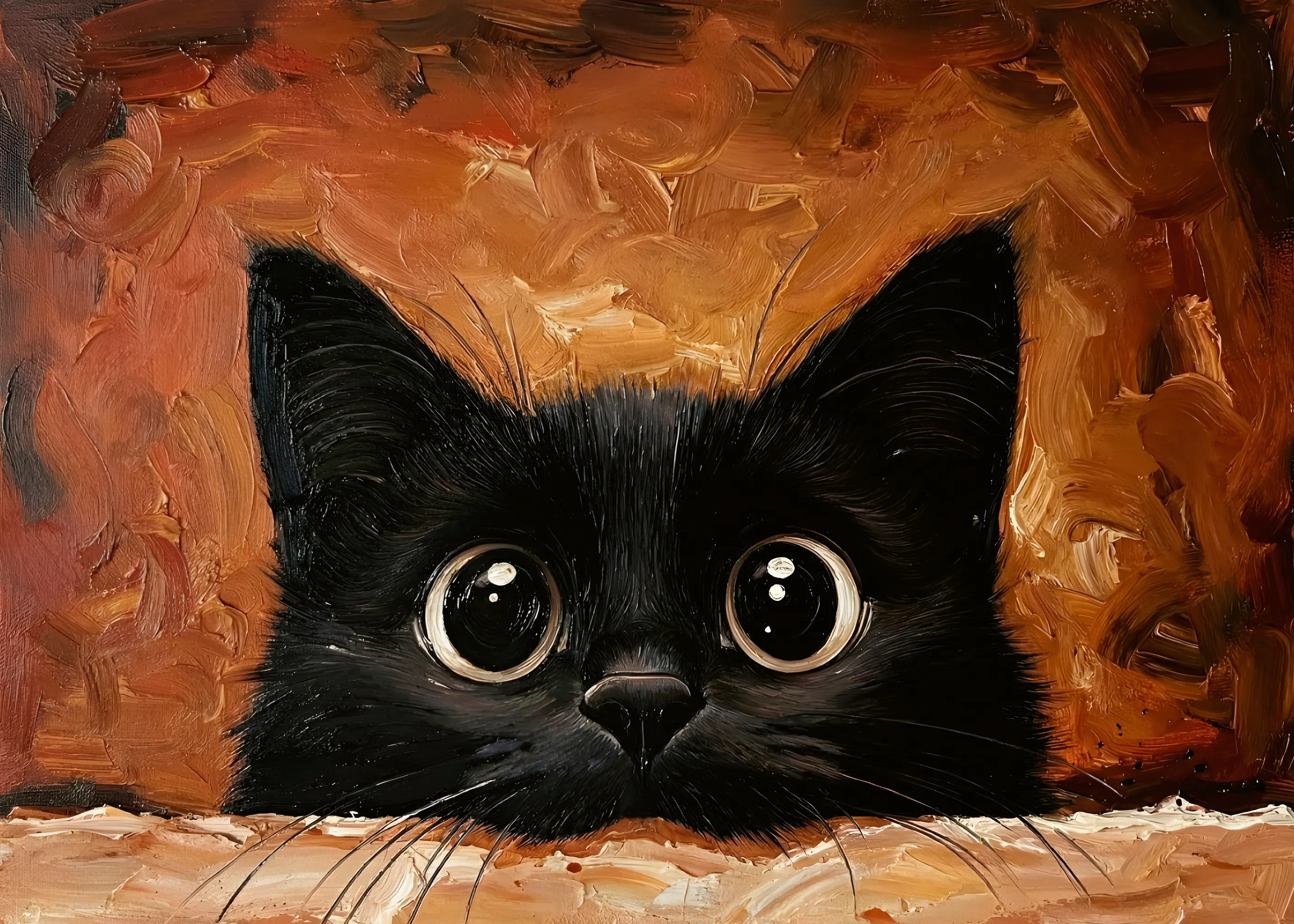Chat Noir Curieux Poster 0