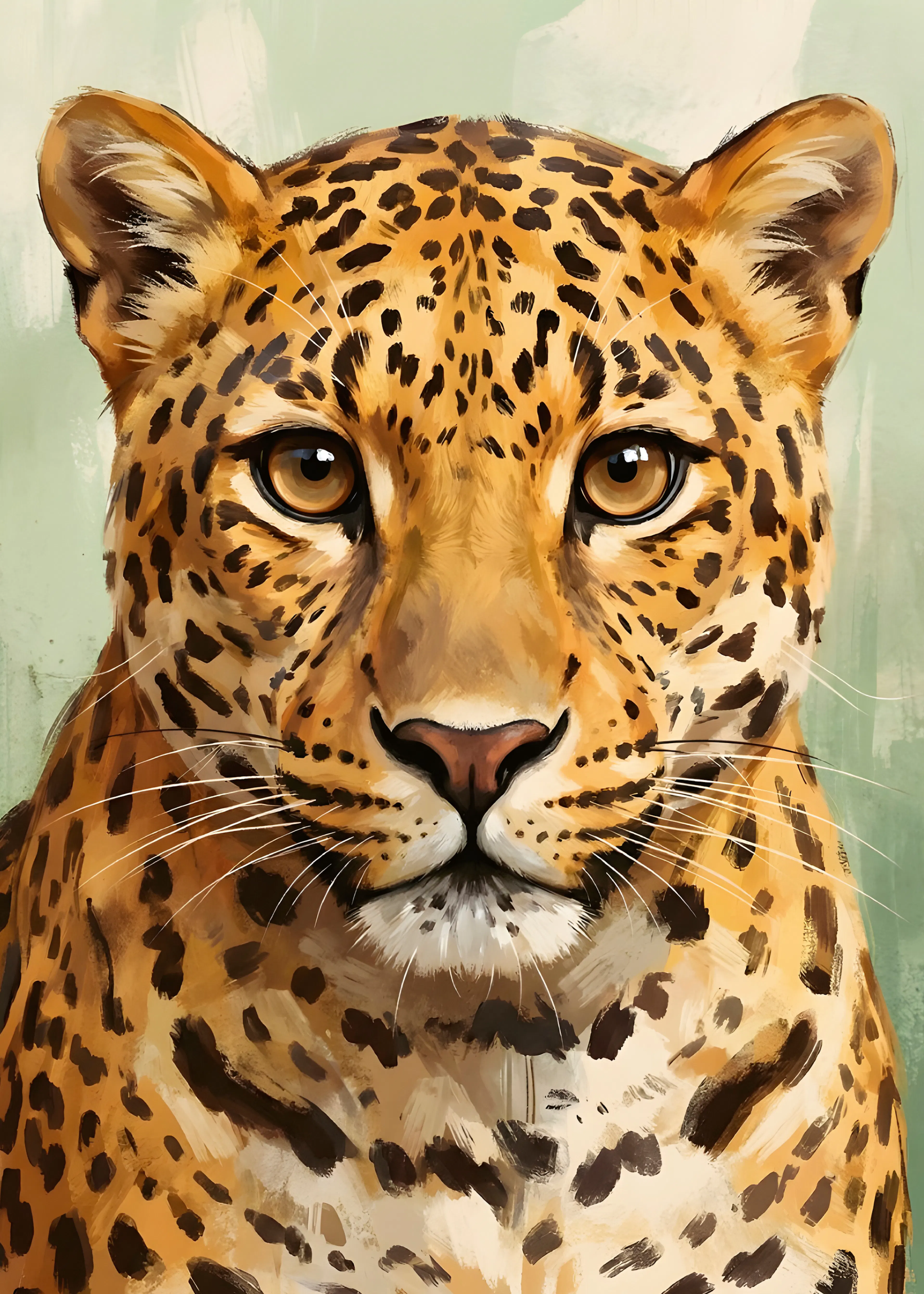 Golden Majestic Leopard Poster 0