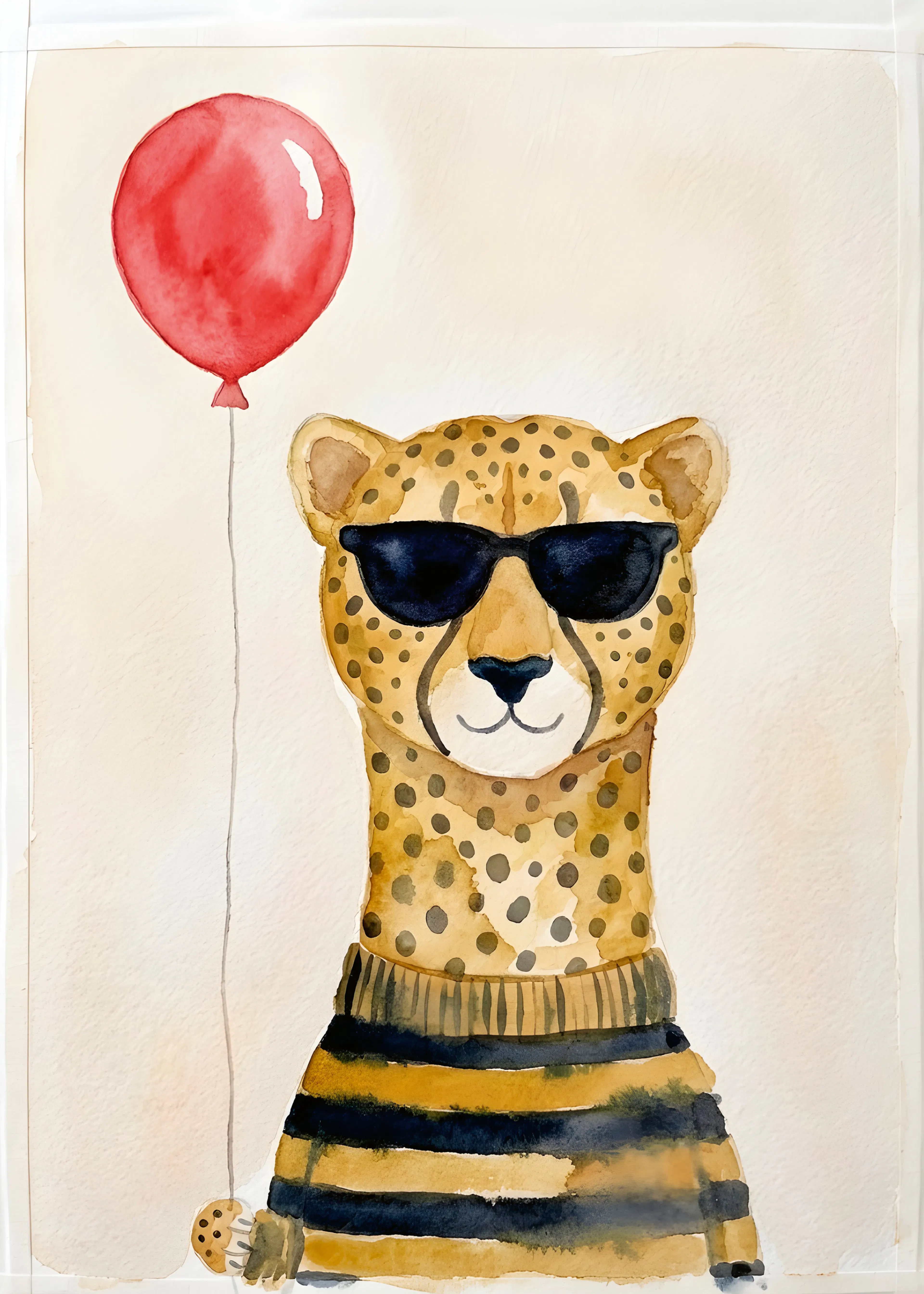 Red Cool Cheetah Poster 0