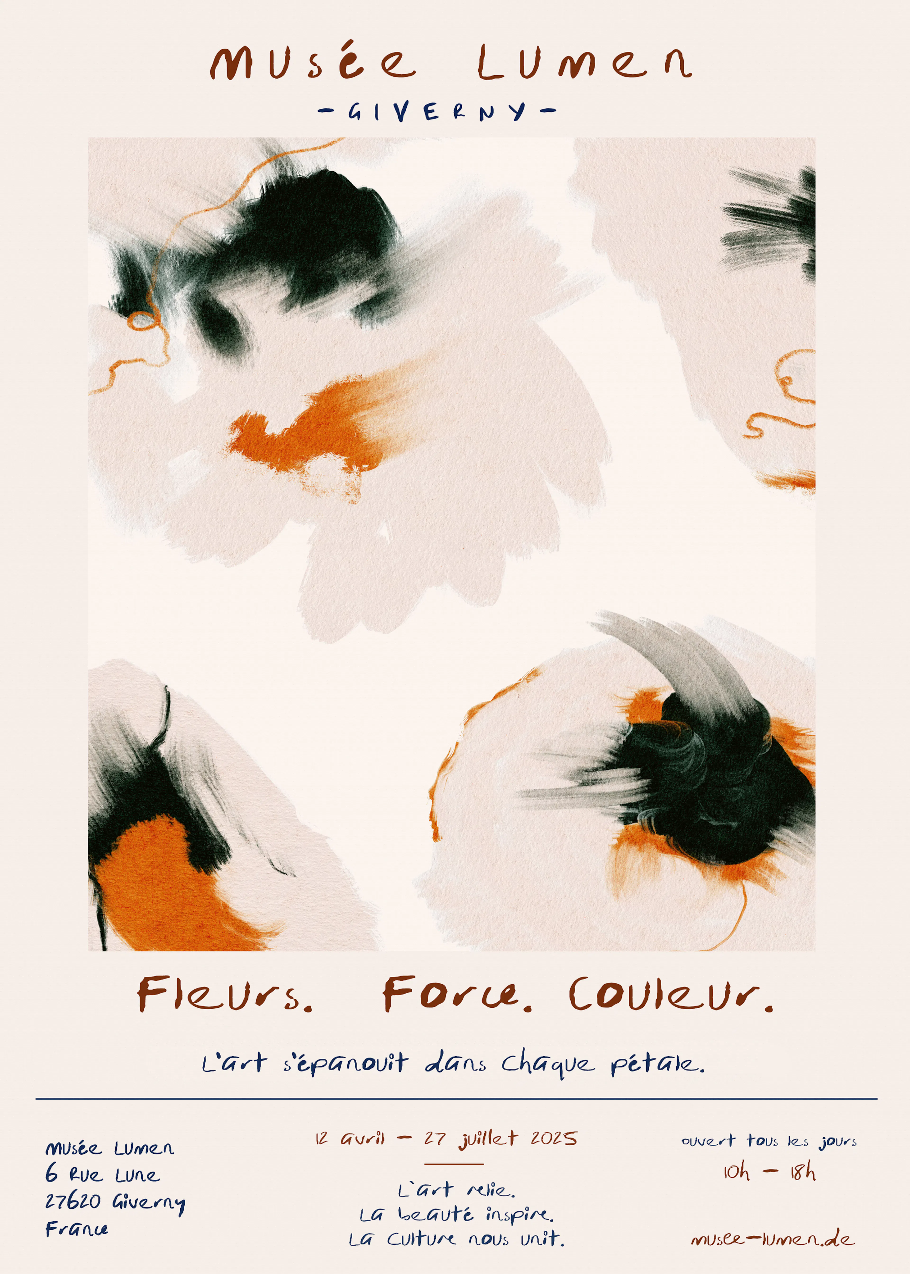 Musa Floral Blanca Póster 0