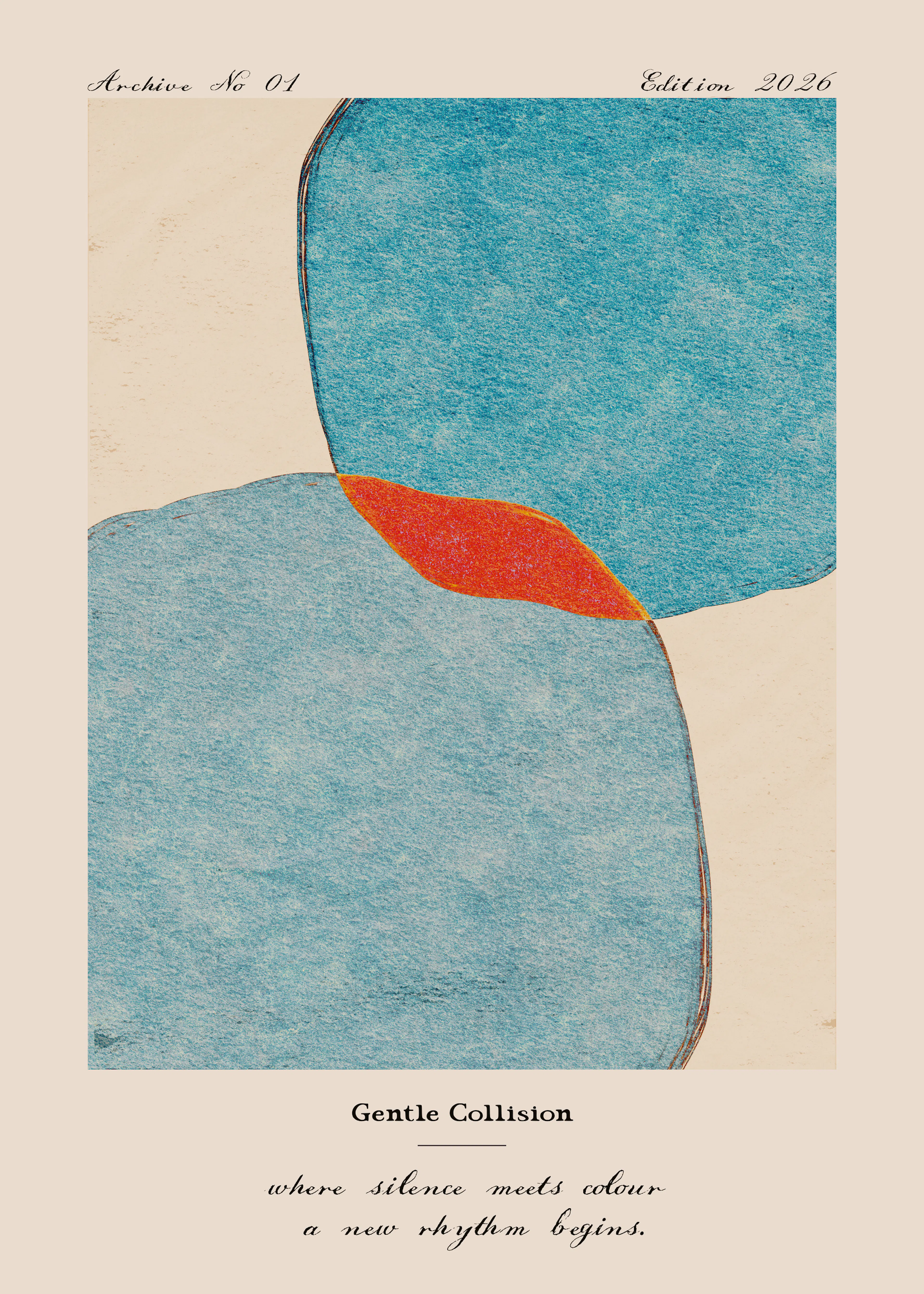 Turquoise Abstract Harmony Poster 0