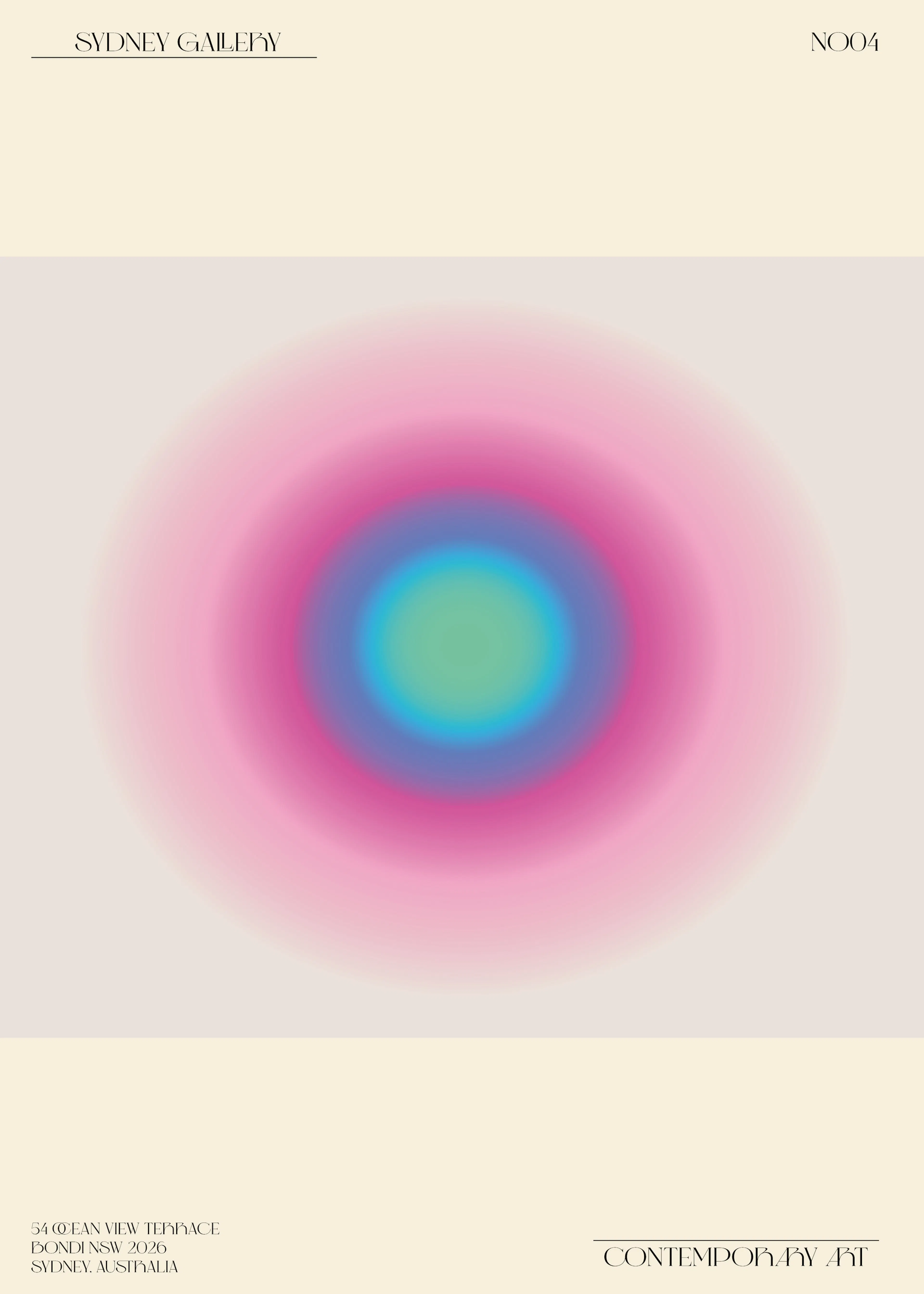 Explosion de Couleur Cyan Poster 0