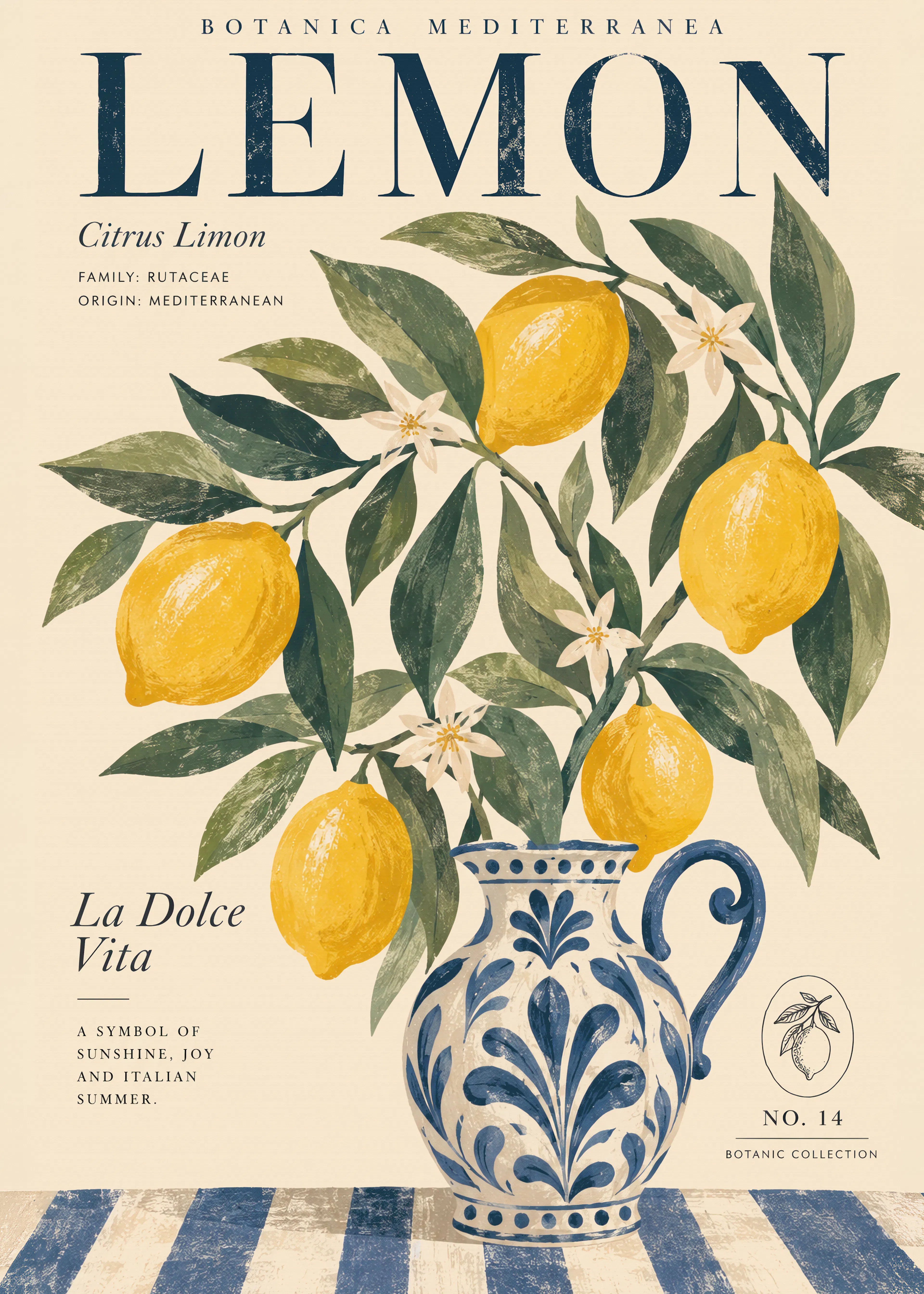 Botanical Lemon Poster 0
