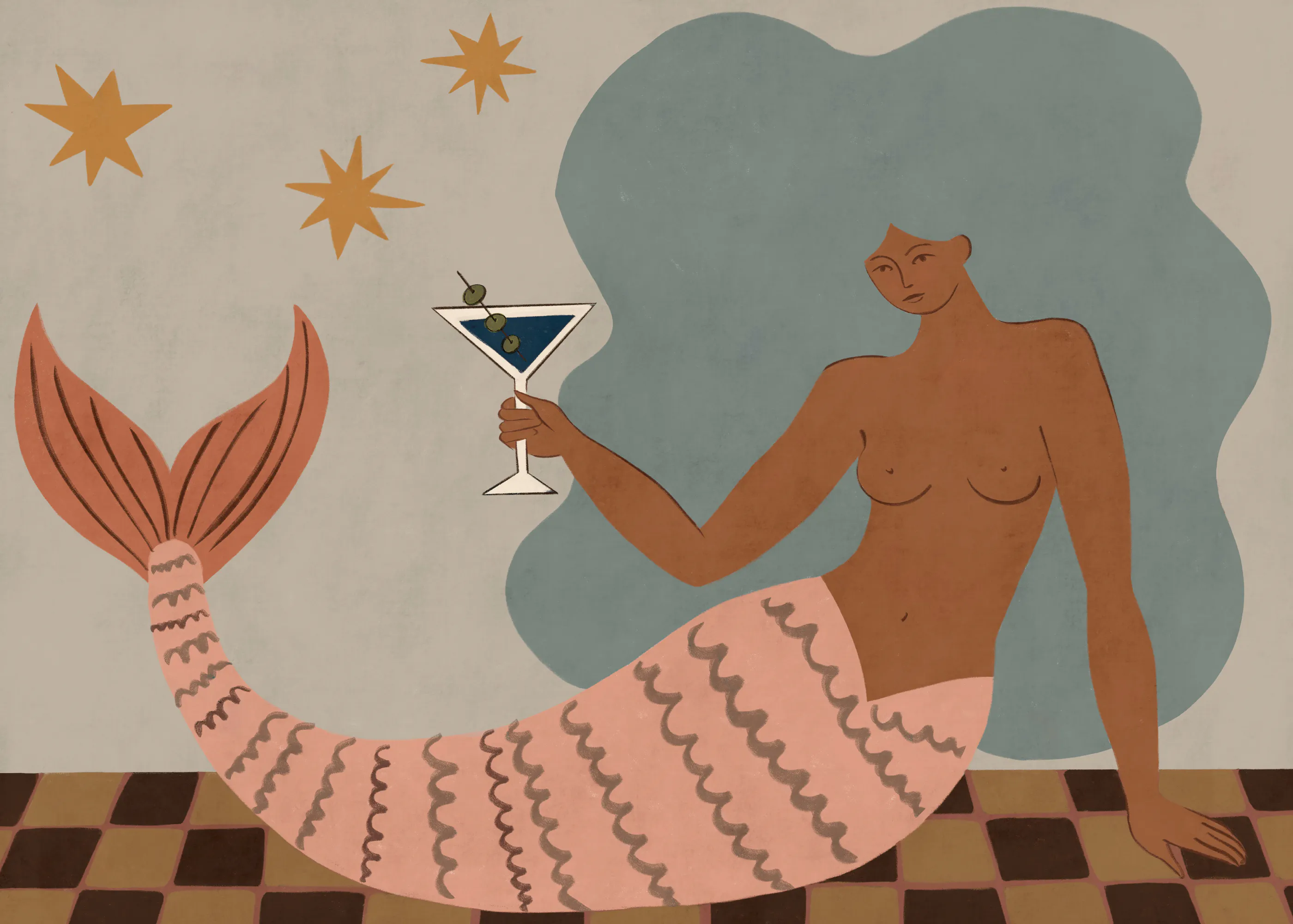Mermaid Cocktail Poster 0