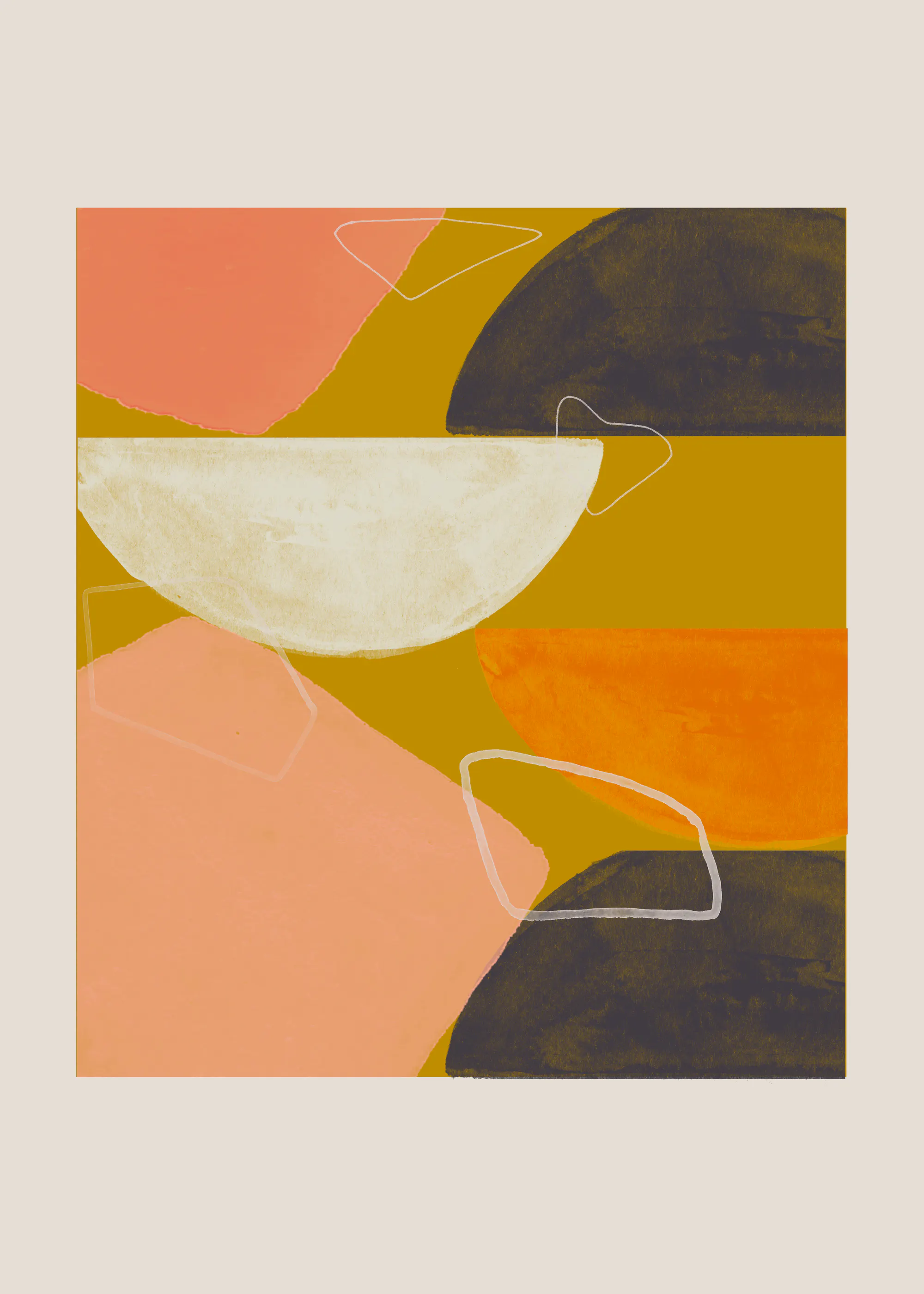 Sunset Shapes Poster 0