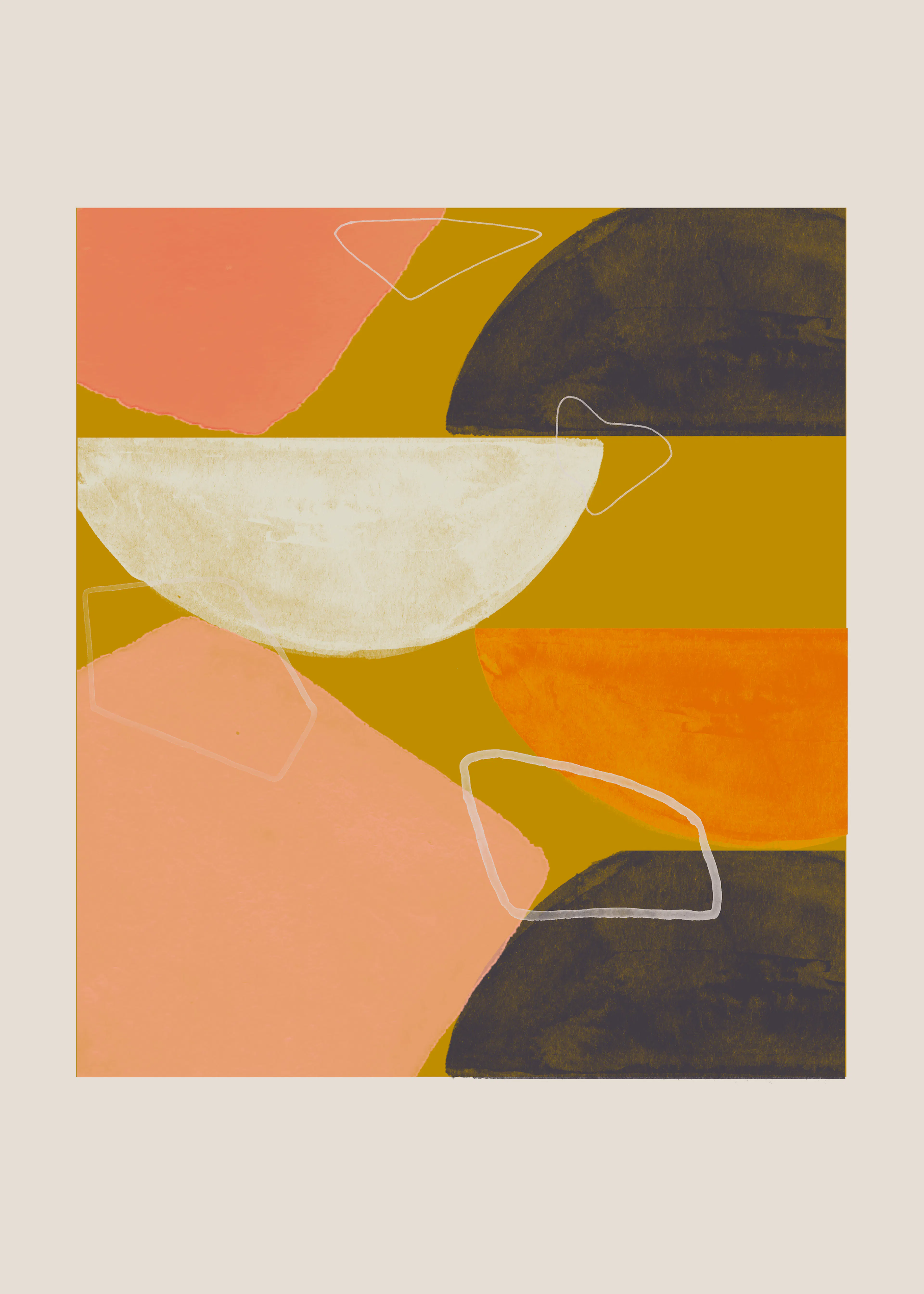 Sunset Shapes Poster 0