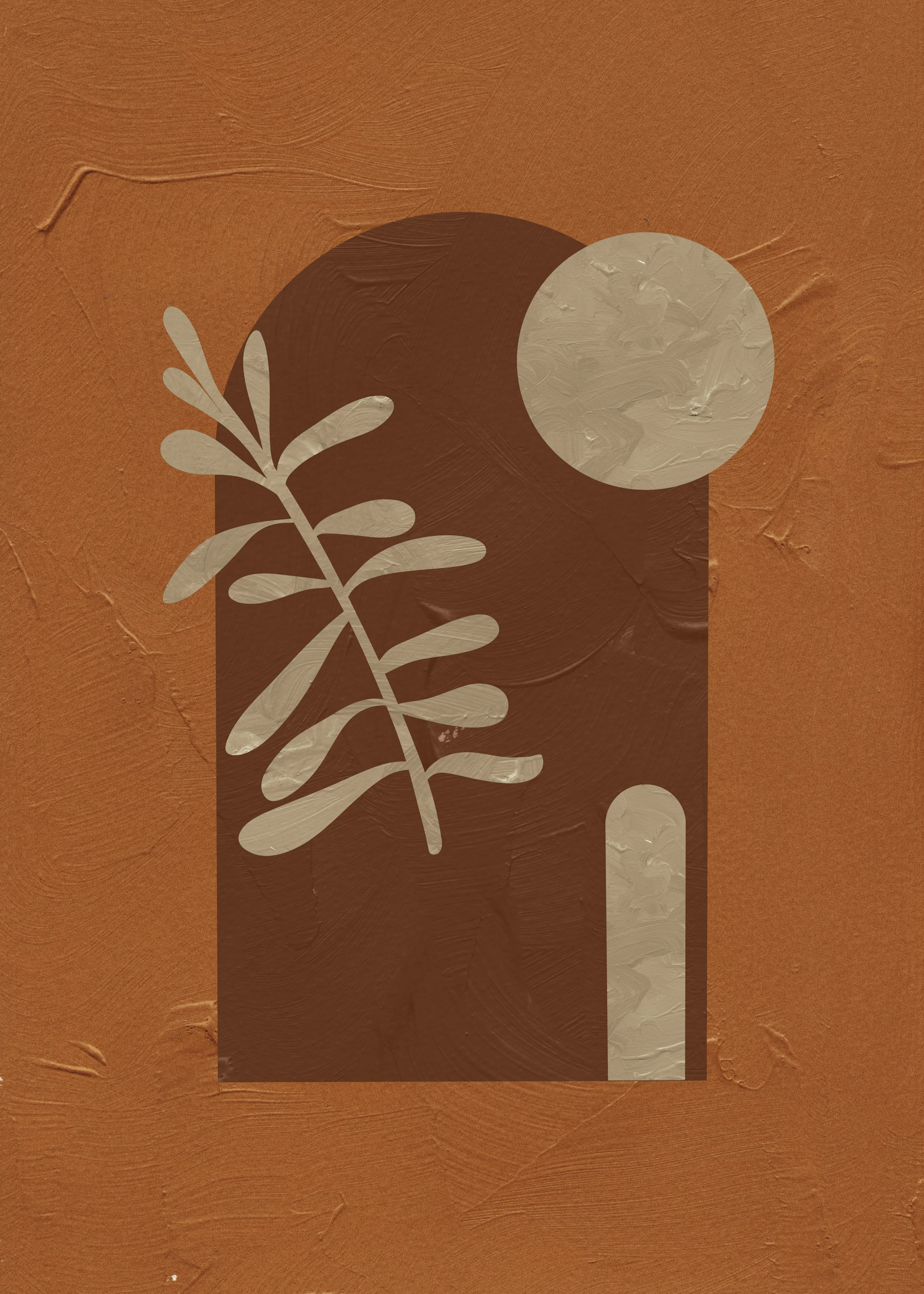 Brown Earthy Abstract Poster 0