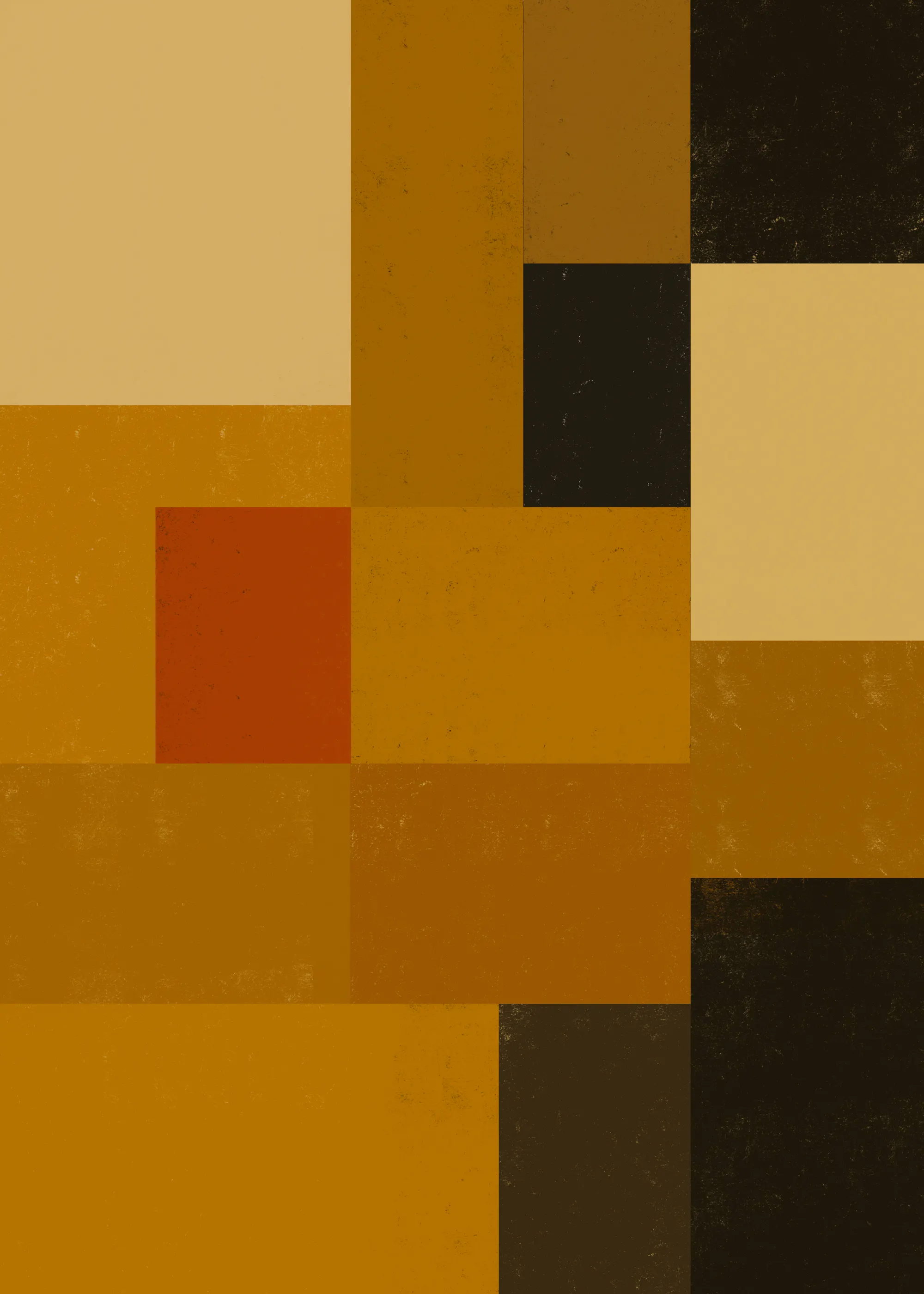 Geometrici Moderni Marroni Poster 0