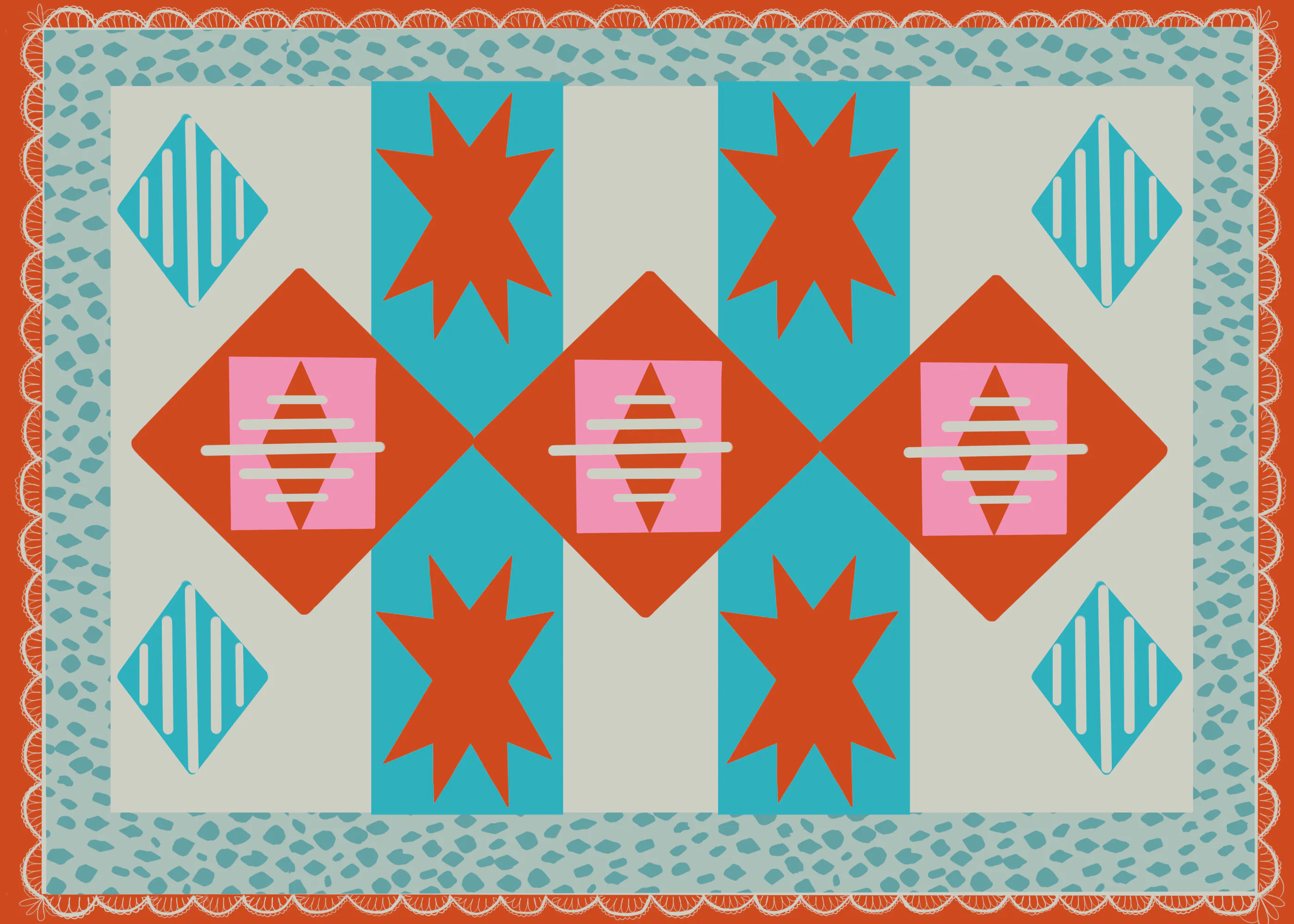 Geometric Star Quilt Poster 0