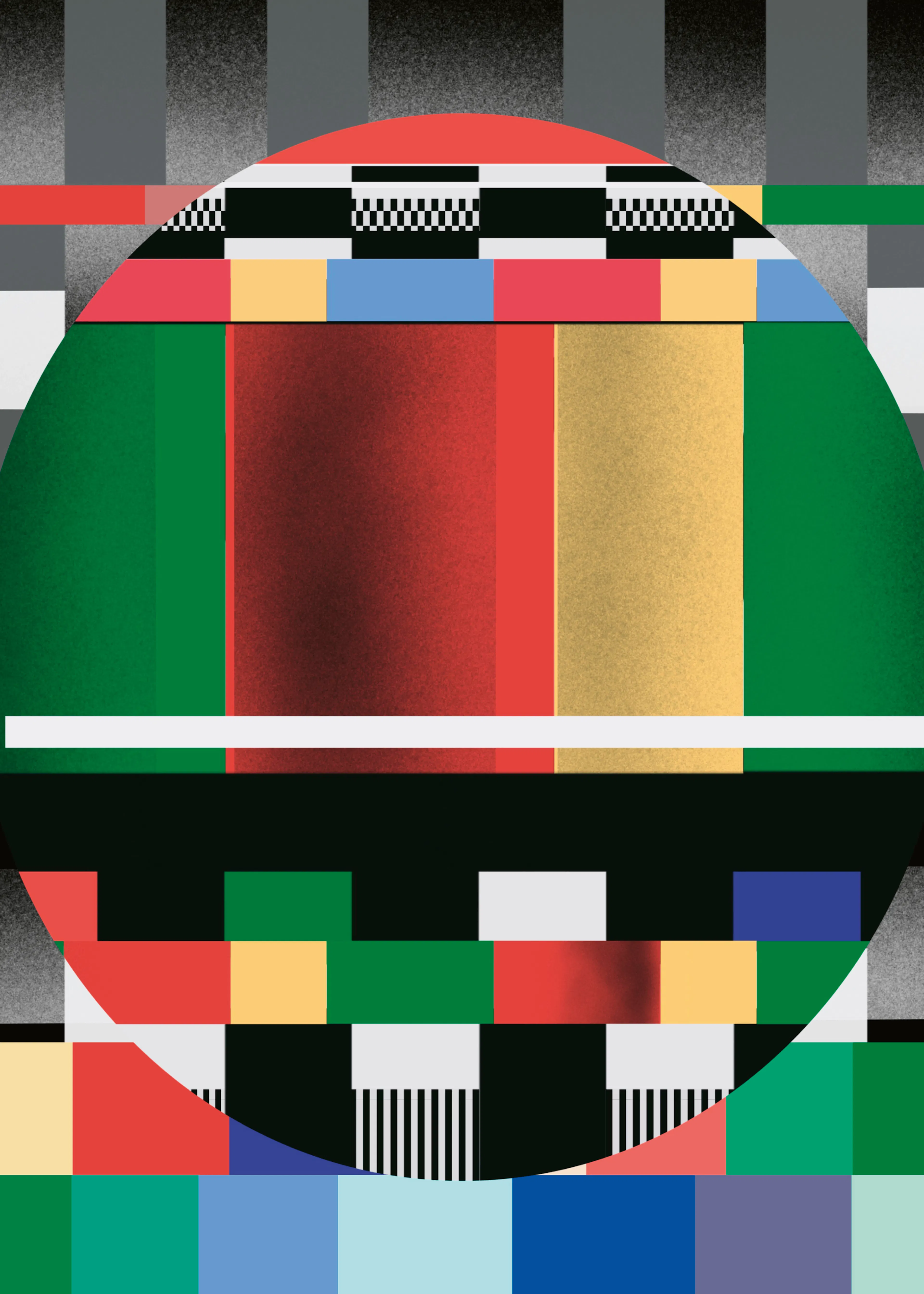 Green Color Grid Poster 0