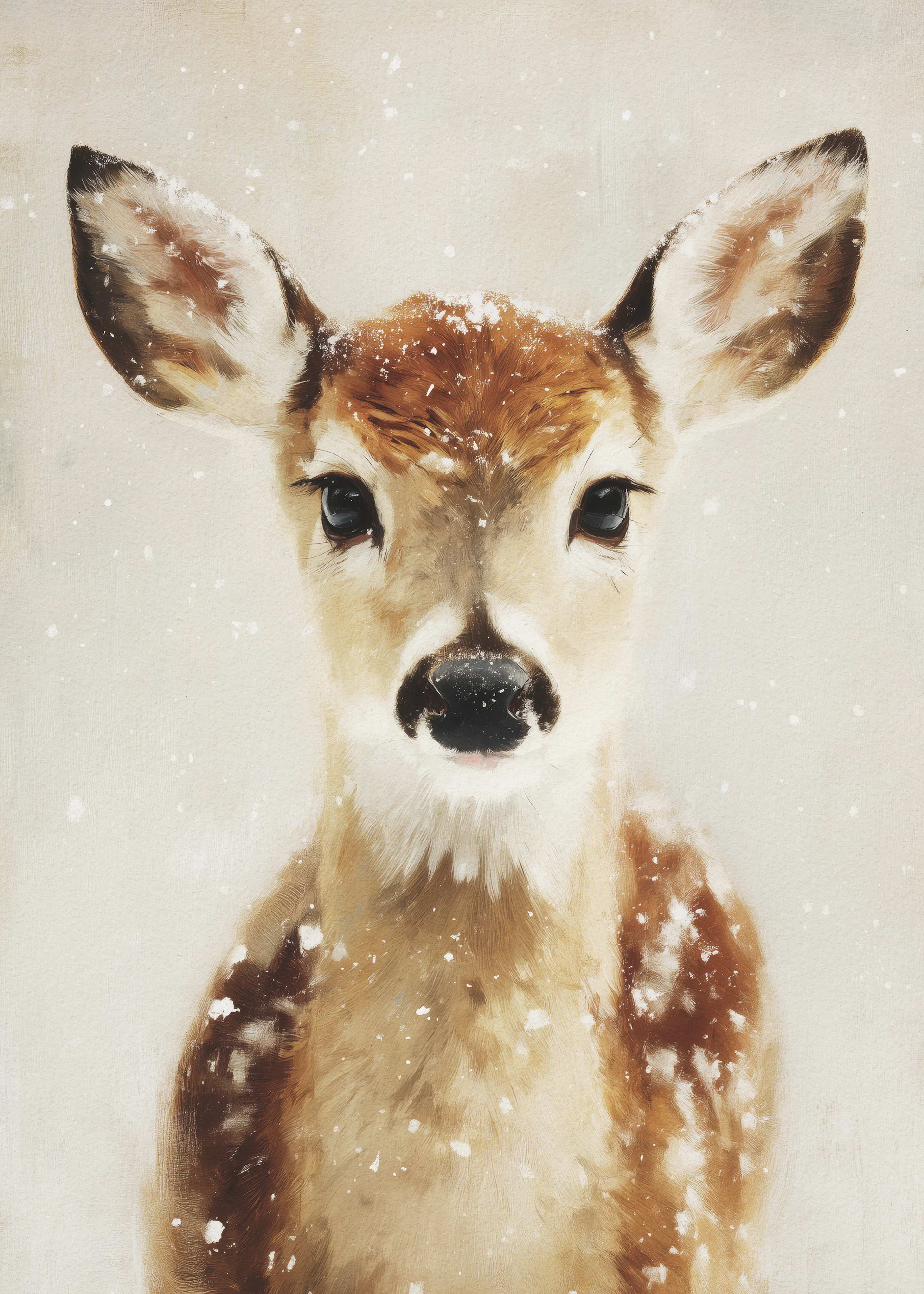 Brown Winter Deer Poster 0