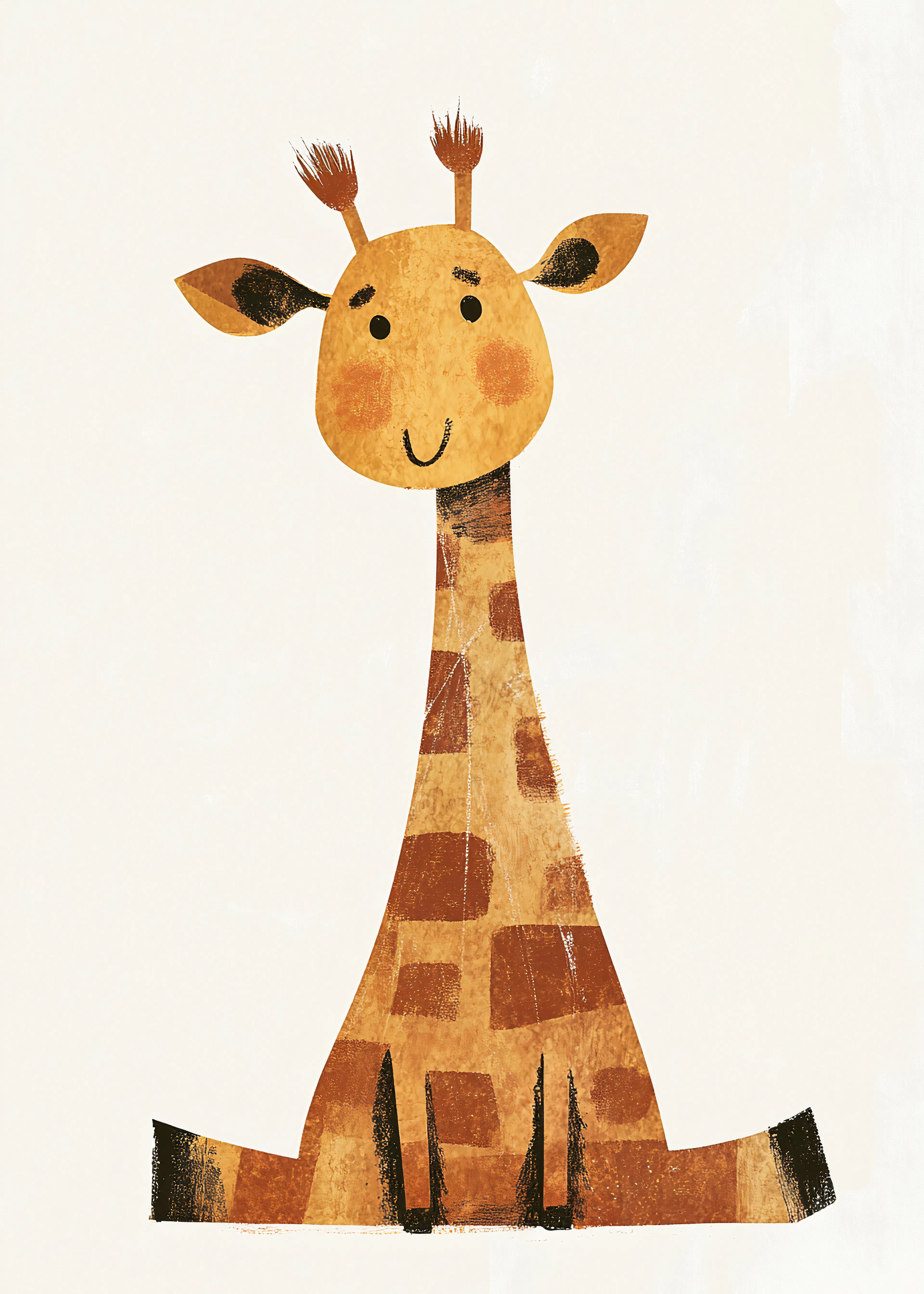 Süße Orange Giraffe Poster 0