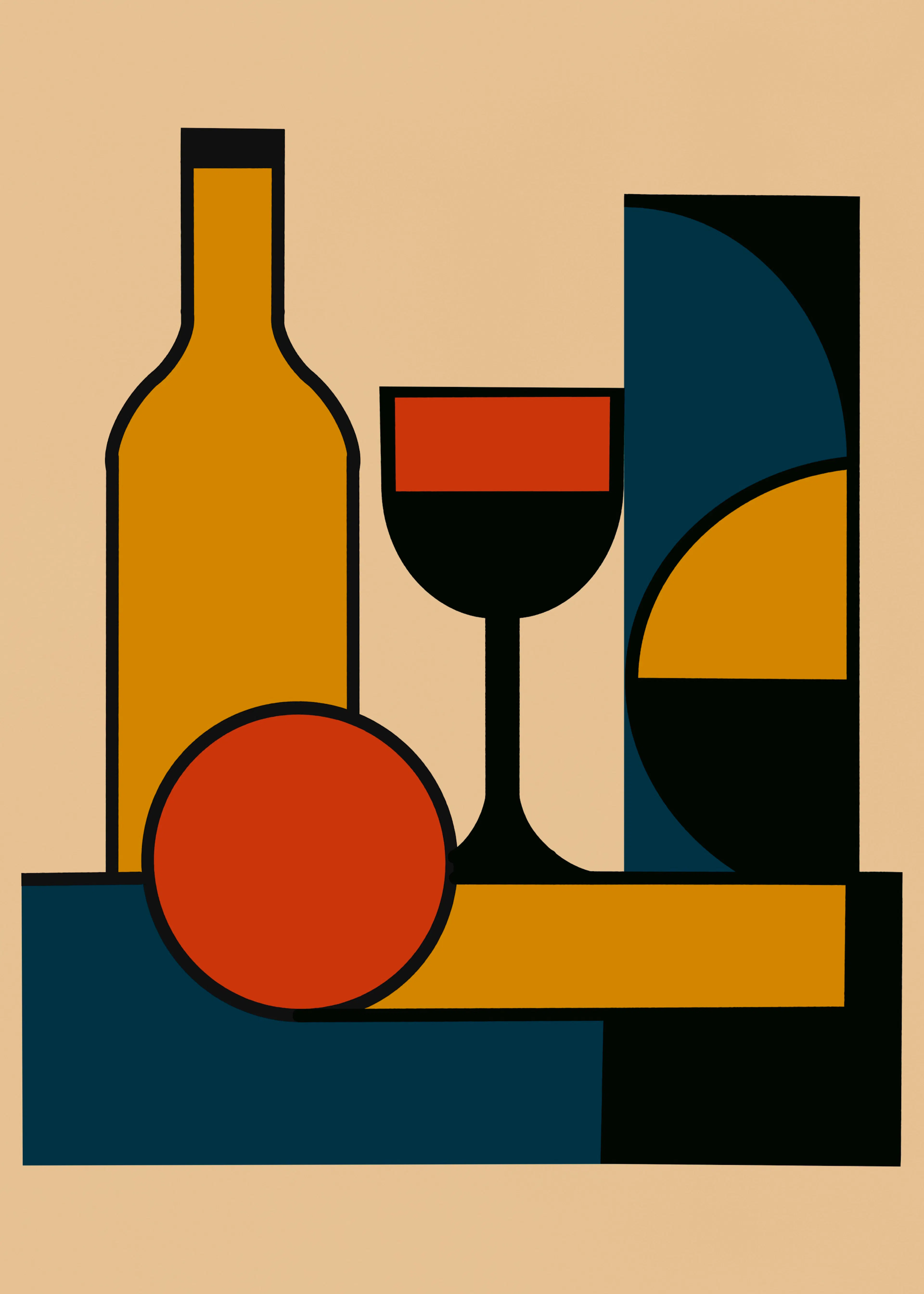 Brown Modern Still Life Poster 0