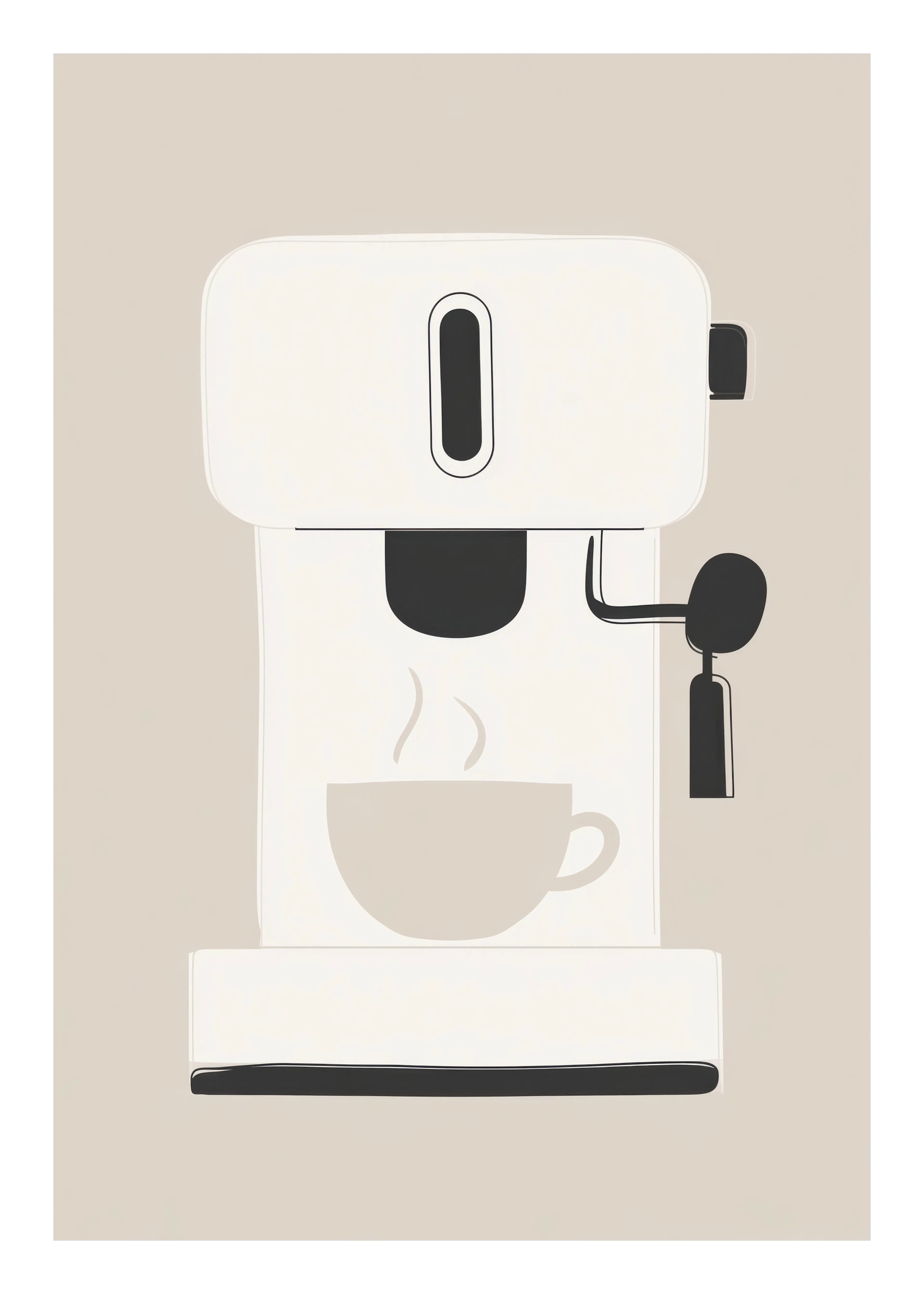 Beige Coffee Maker Poster 0