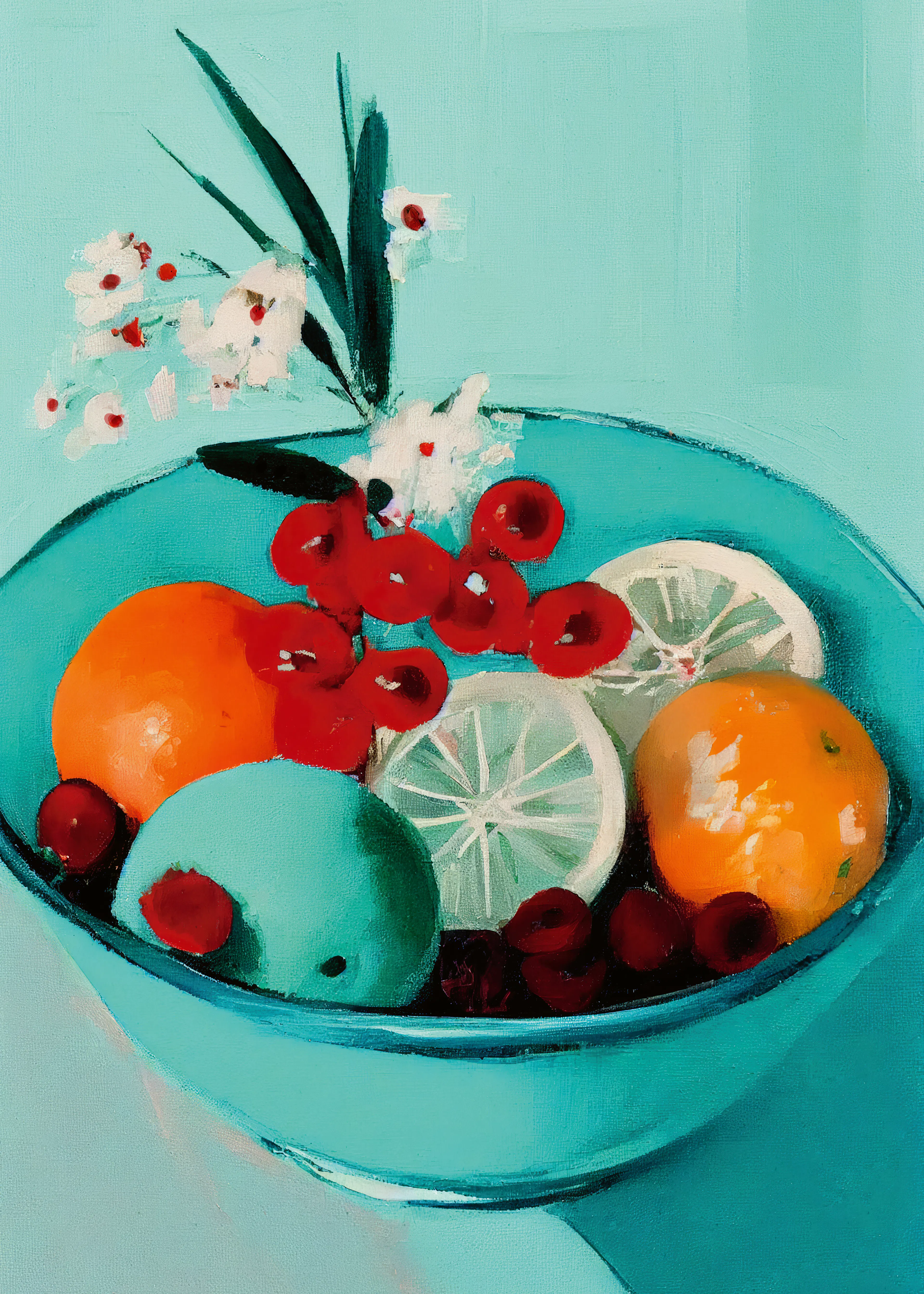 Vibrant Fruit Bowl Poster 0